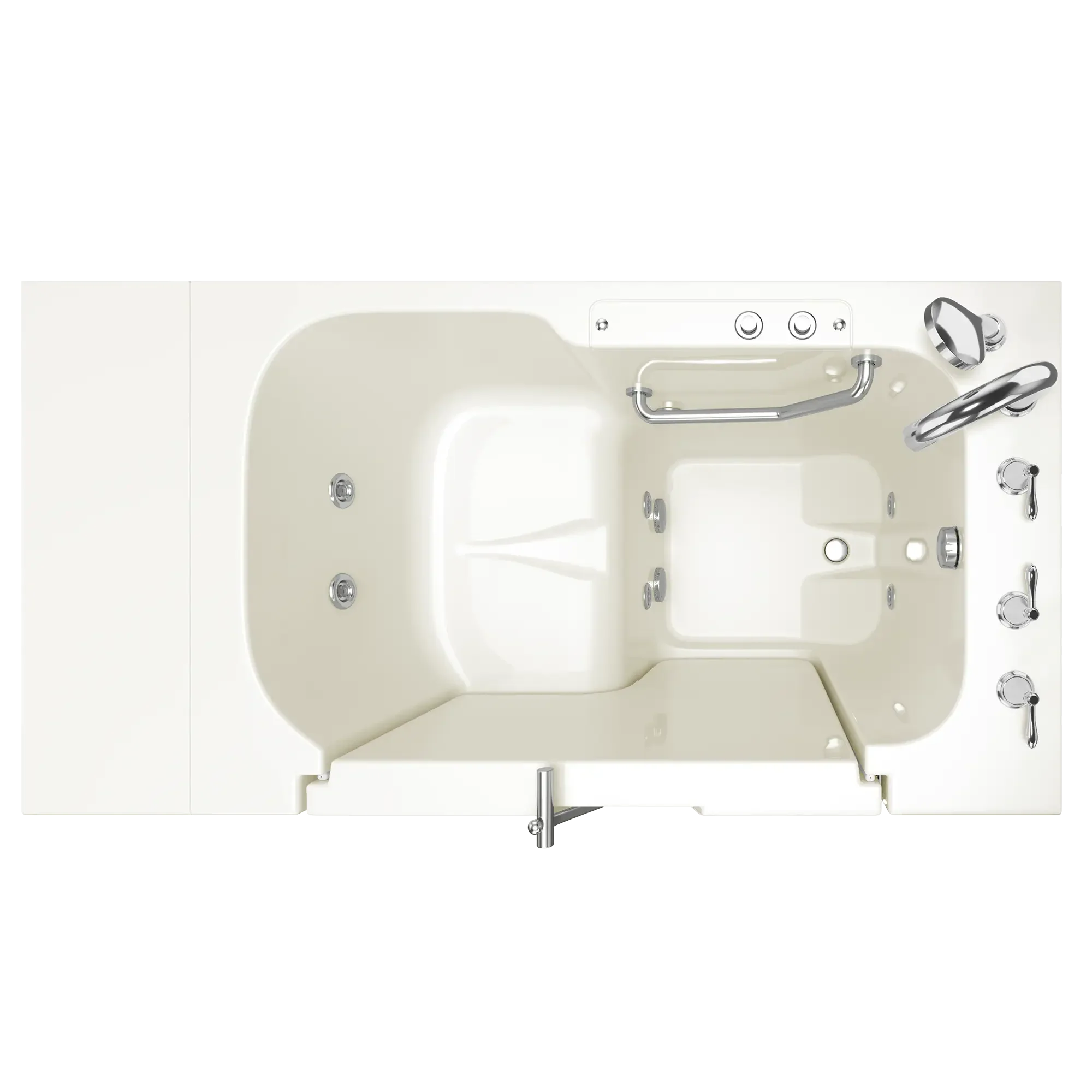 Gelcoat Value Series 32 x 52 -Inch Walk-in Tub With Whirlpool System - Right-Hand Drain With Faucet - Image 3