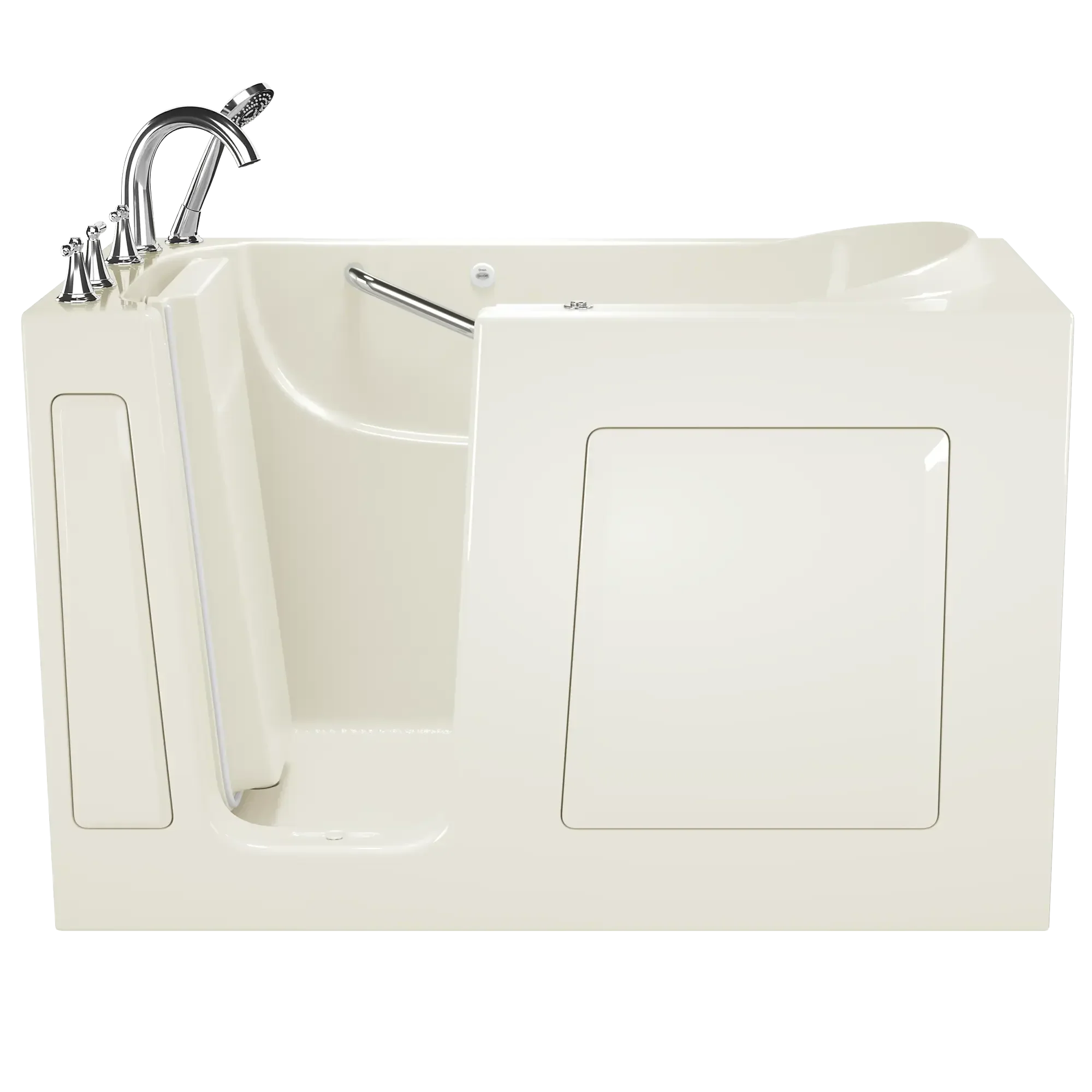 Gelcoat Value Series 60x30-Inch Walk-In Bathtub with Whirlpool Massage System - Left Hand Door and Drain