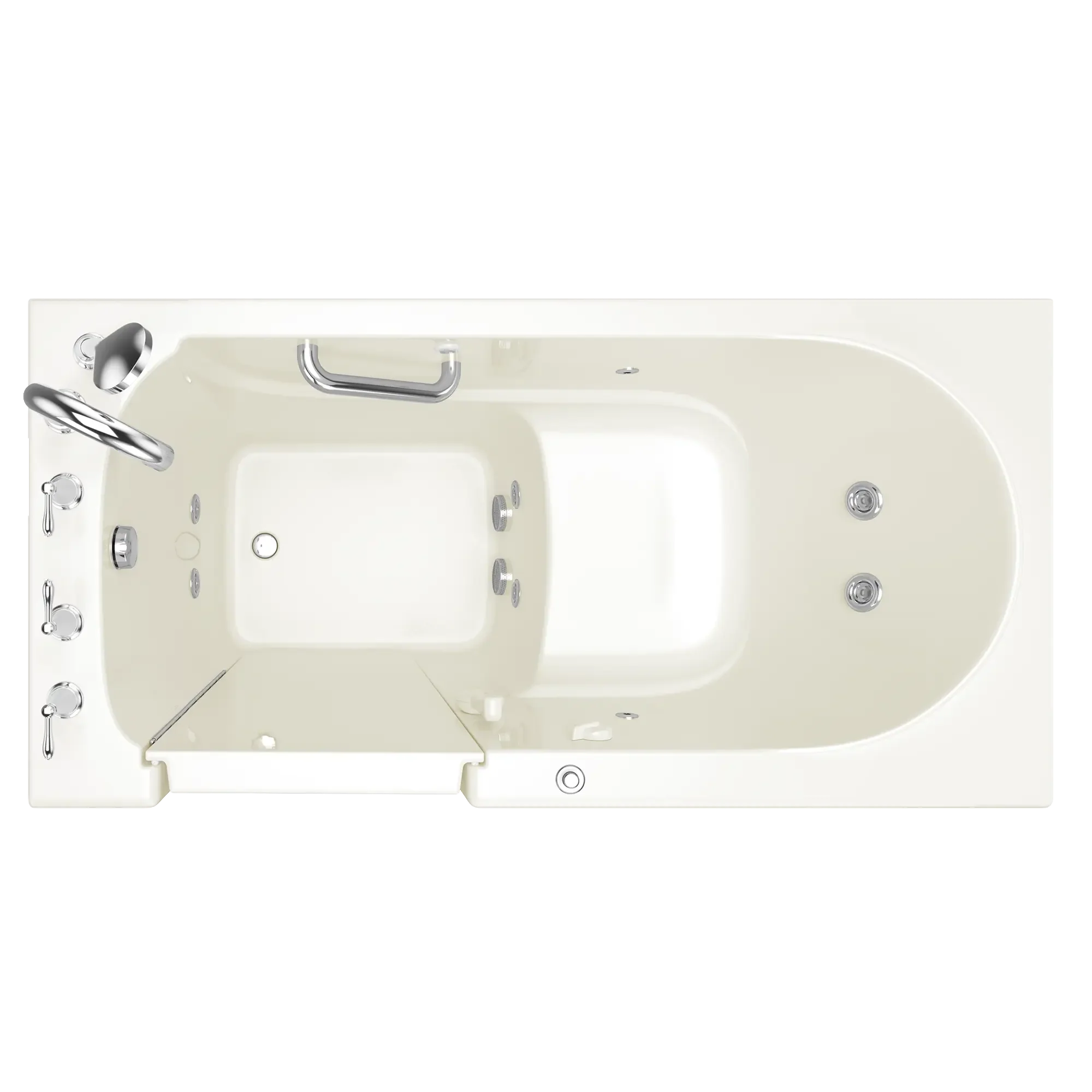 Gelcoat Value Series 60x30-Inch Walk-In Bathtub with Whirlpool Massage System - Left Hand Door and Drain - Image 3