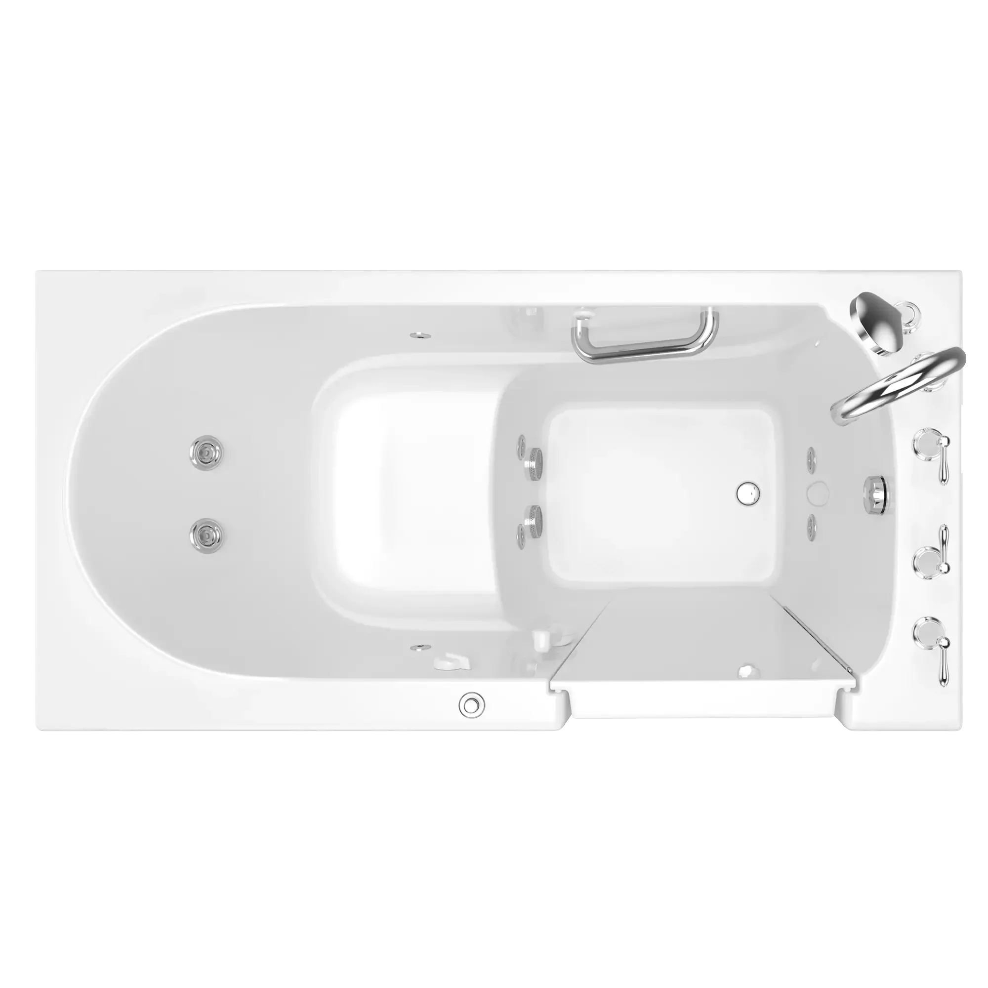 Gelcoat Value Series 60x30-Inch Walk-In Bathtub with Whirlpool Massage System - Right Hand Door and Drain - Image 11