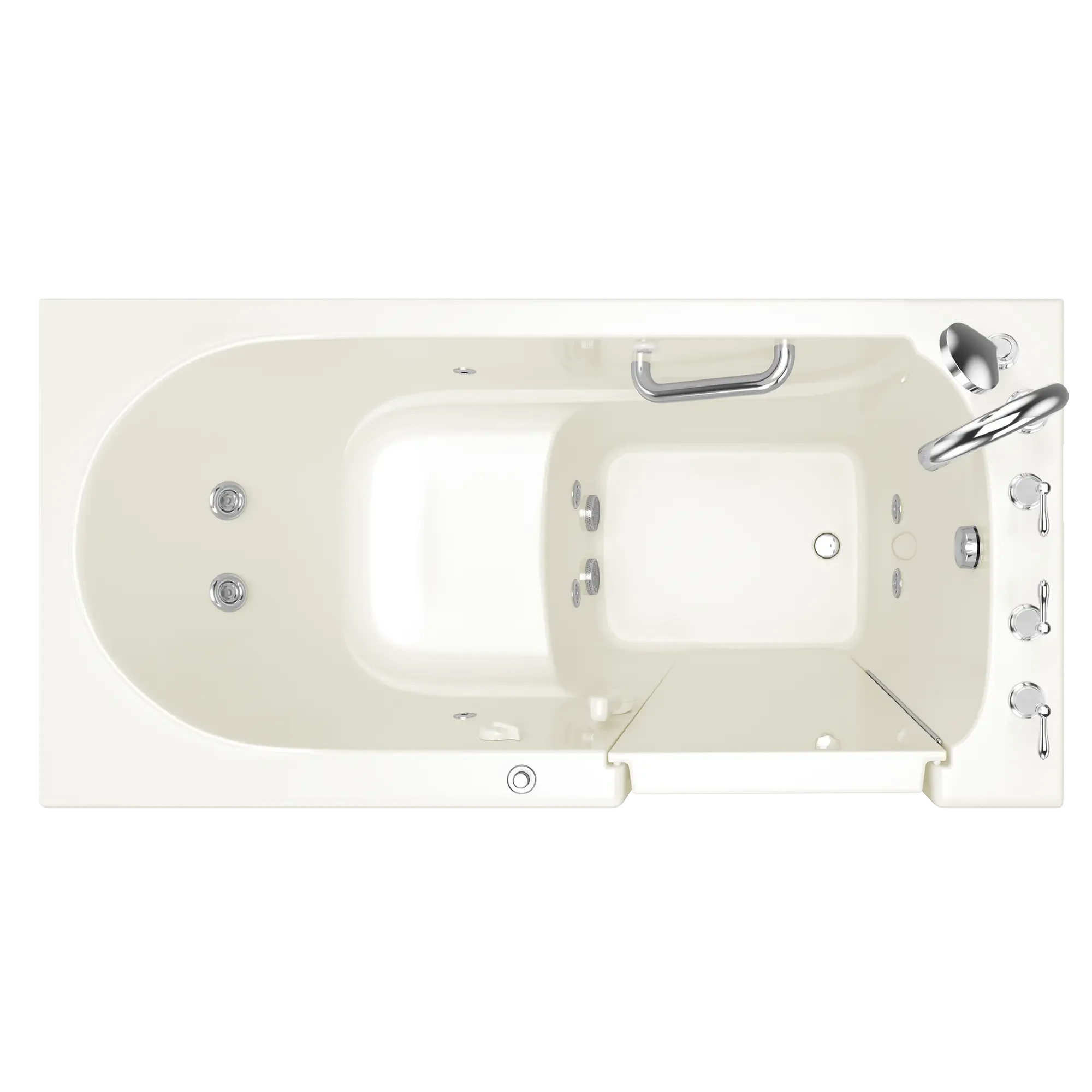 Gelcoat Value Series 60x30-Inch Walk-In Bathtub with Whirlpool Massage System - Right Hand Door and Drain - Image 2