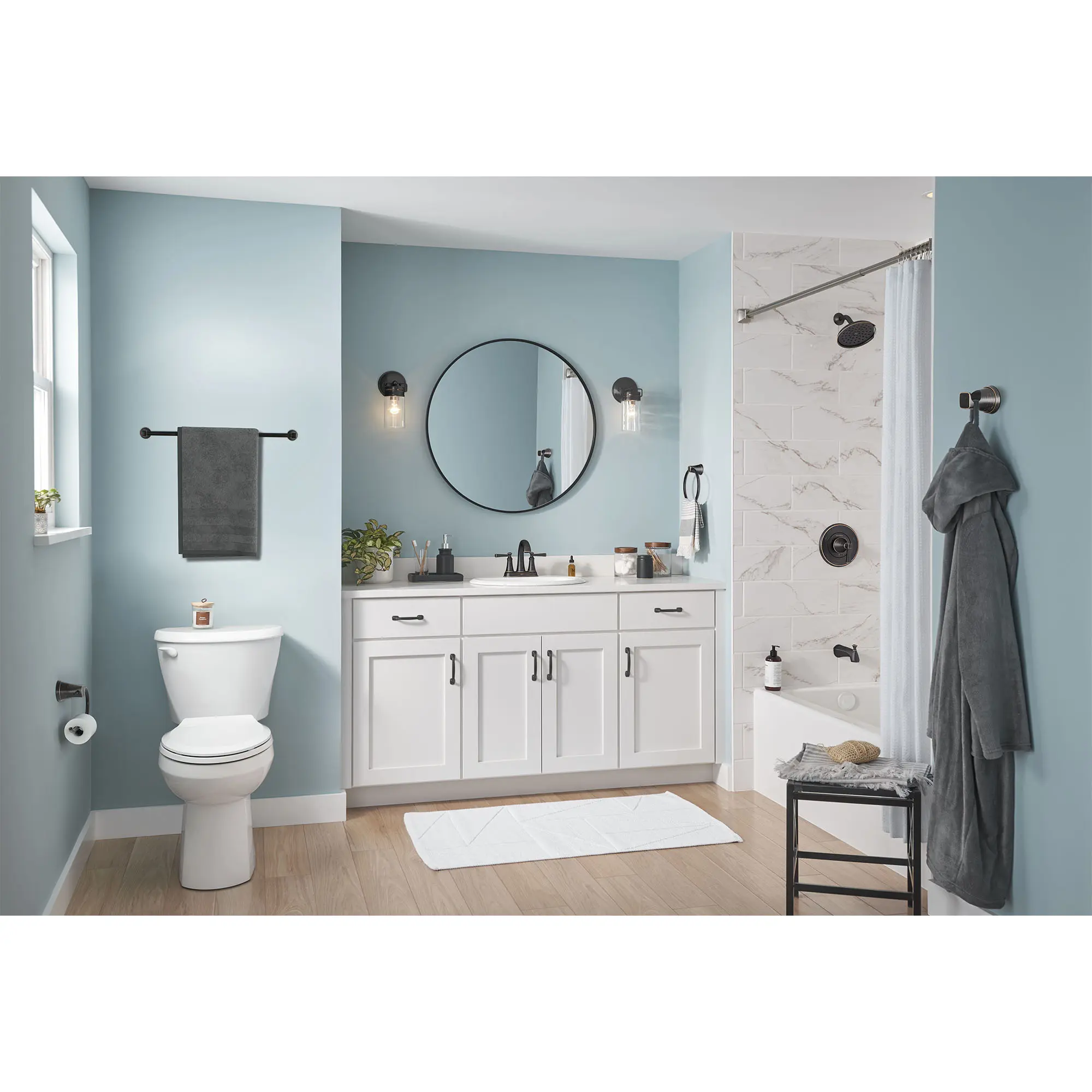 Glenmere 1.8 gpm/6.8 L/min Tub and Shower Trim Kit With Water-Saving Showerhead, Double Ceramic Pressure Balance Cartridge With Lever Handle - Image 32