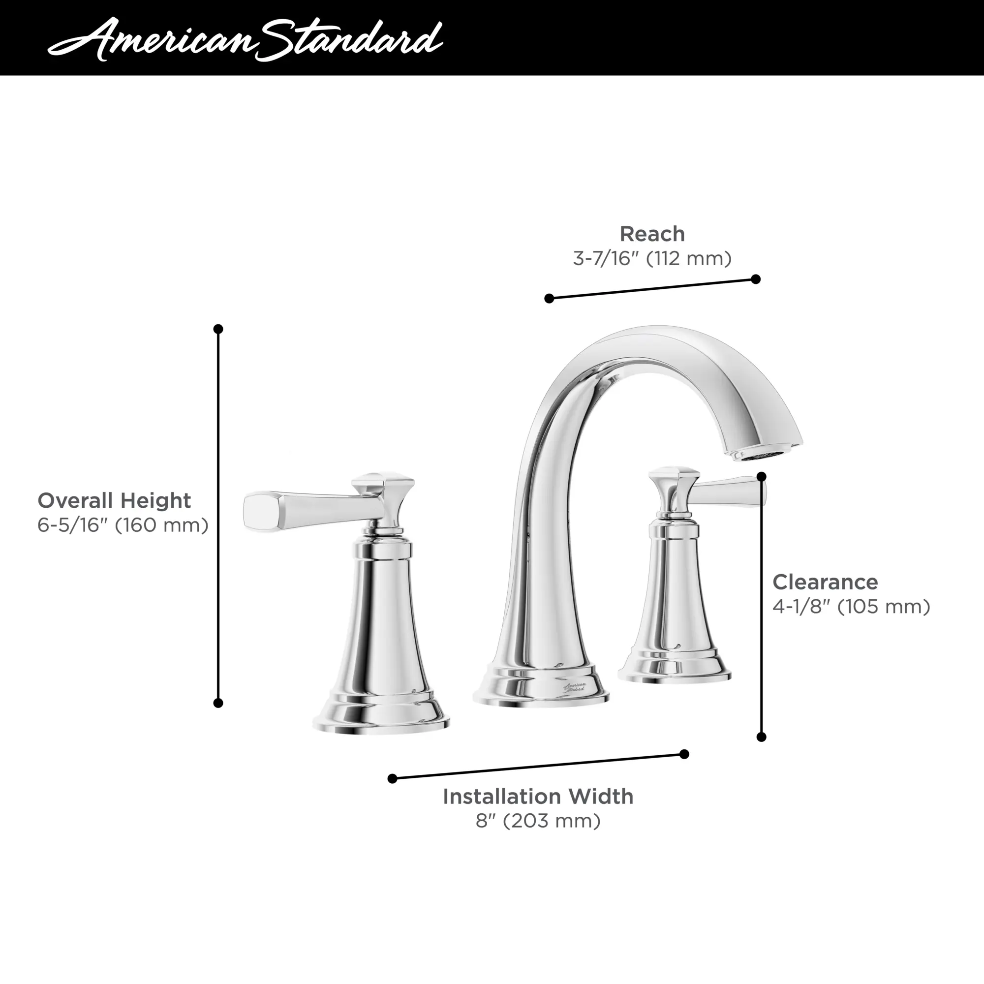 Glenmere 8-Inch Widespread 2-Handle Bathroom Faucet 1.2 gpm/4.5 L/min With Lever Handles - Image 27