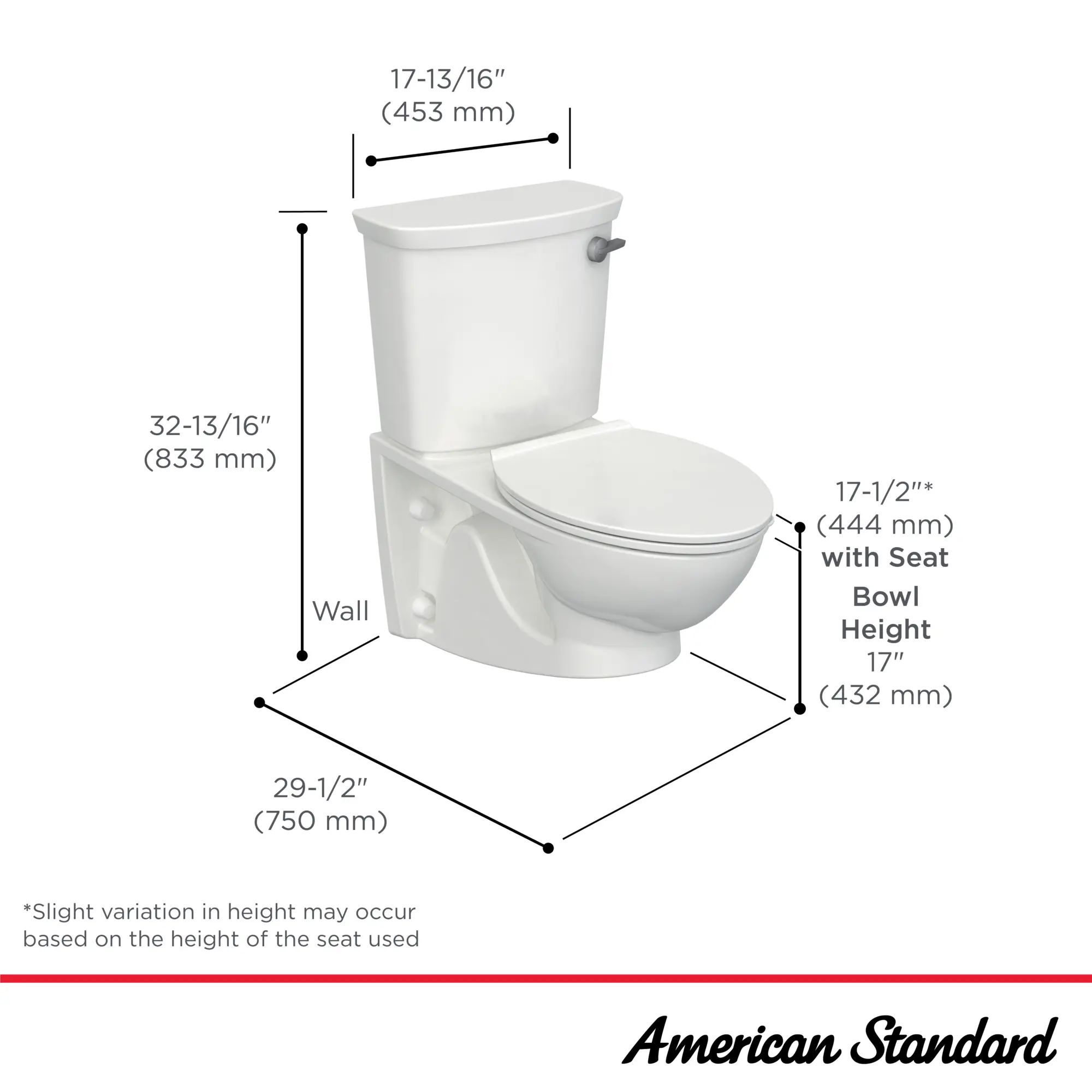 Glenwall® VorMax® Two-Piece 1.28 gpf/4.8 Lpf Right-Hand Trip Lever Back Outlet Elongated Wall-Hung EverClean® Toilet - Image 16