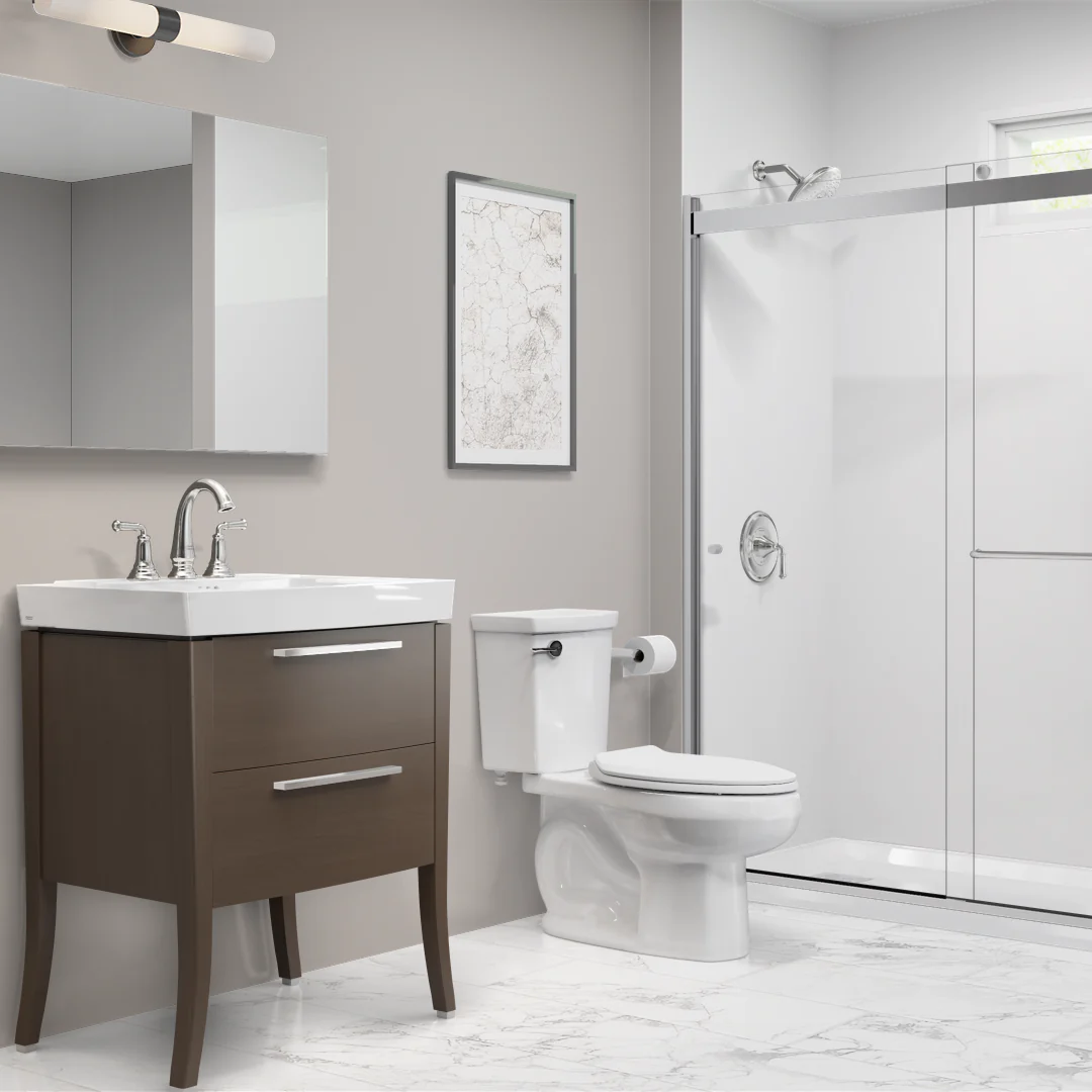 H2Optimum® Two-Piece 1.1 gpf/4.2 Lpf Chair Height Elongated Toilet With Seat and Wax Ring - Image 6
