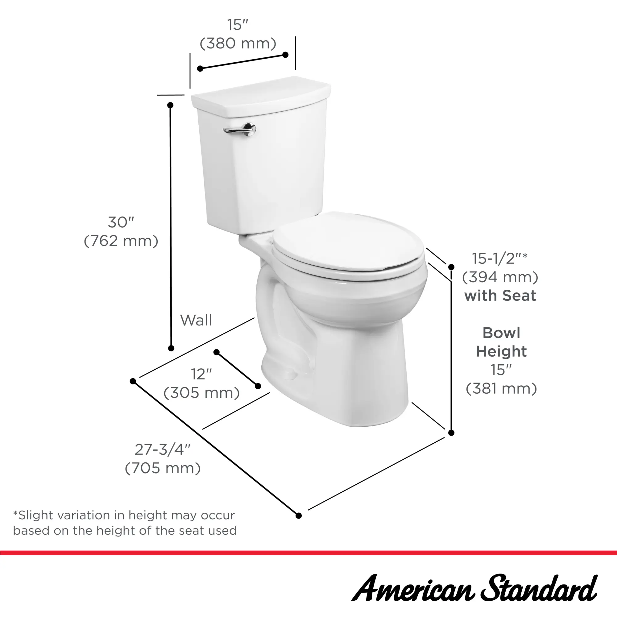 H2Optimum® Two-Piece 1.1 gpf/4.2 Lpf Standard Height Round Front Toilet Less Seat - Image 13