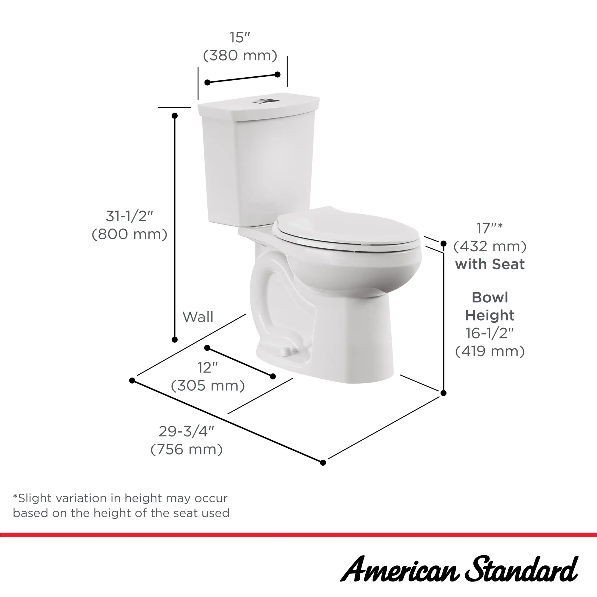 H2Option® Two-Piece Dual Flush 1.28 gpf/4.8 Lpf and 0.92 gpf/3.5 Lpf Chair Height Elongated Toilet With Seat and Wax Ring - Image 16