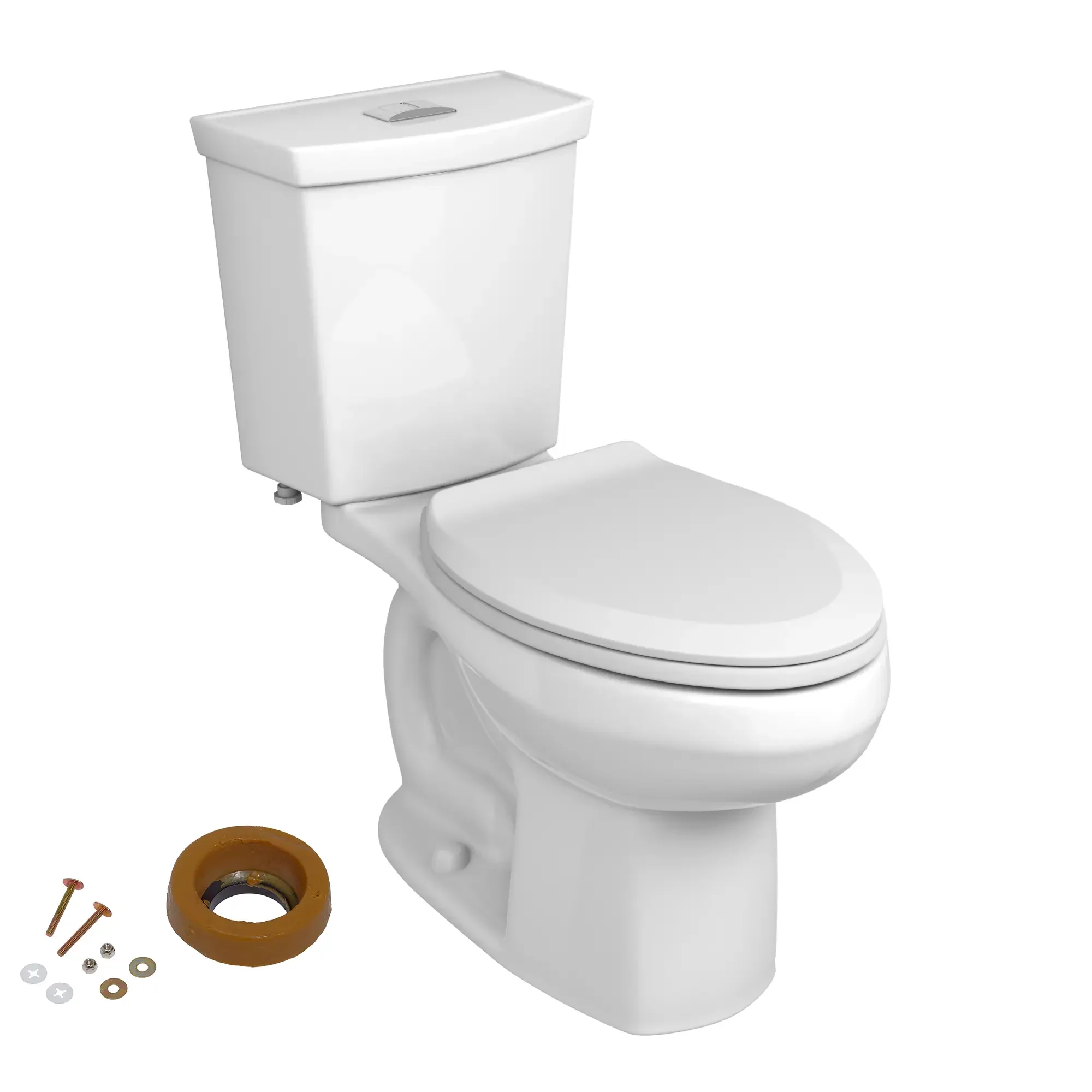 H2Option® Two-Piece Dual Flush 1.28 gpf/4.8 Lpf and 0.92 gpf/3.5 Lpf Chair Height Elongated Toilet With Seat and Wax Ring - Image 2