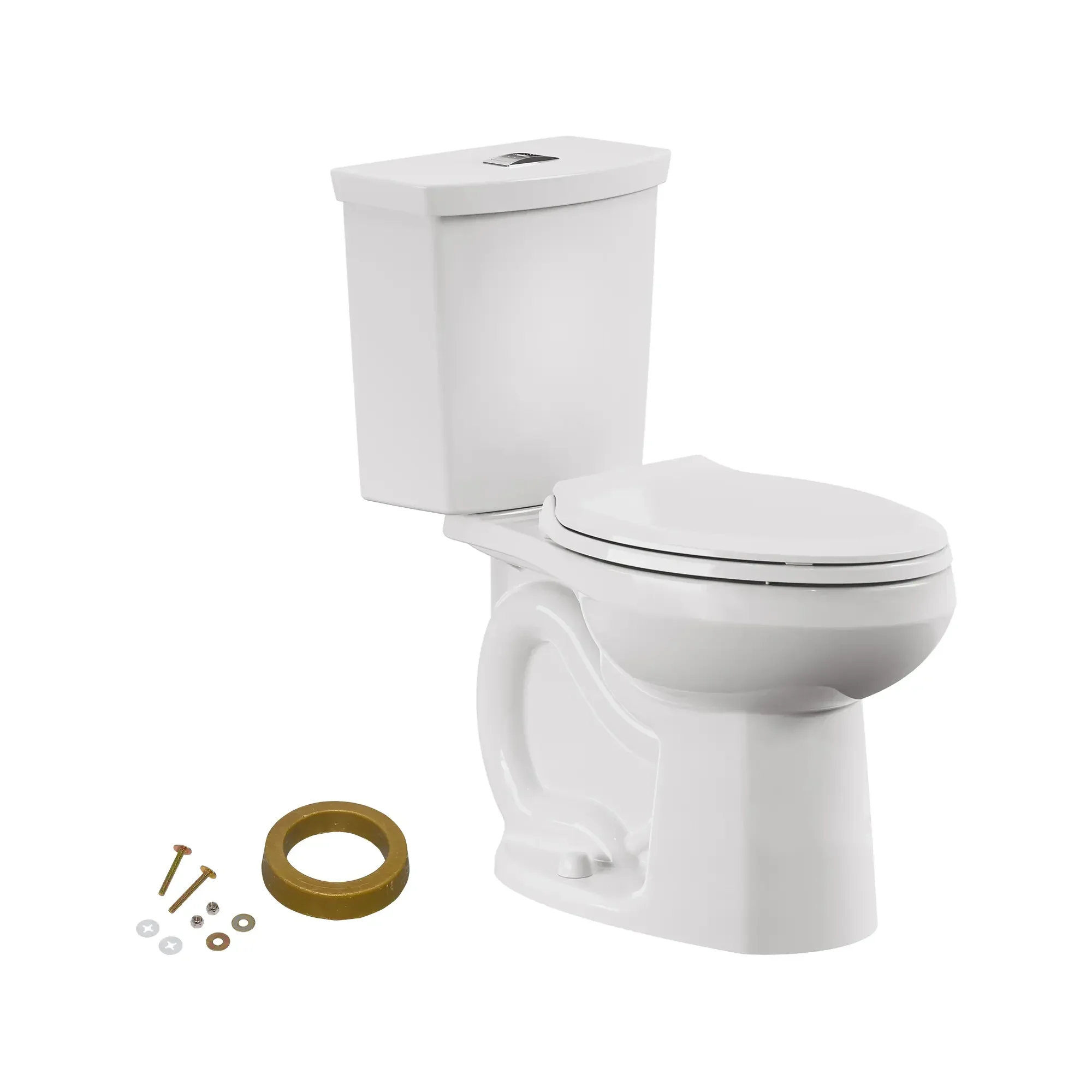 H2Option® Two-Piece Dual Flush 1.28 gpf/4.8 Lpf and 0.92 gpf/3.5 Lpf Chair Height Elongated Toilet With Seat and Wax Ring - Image 6