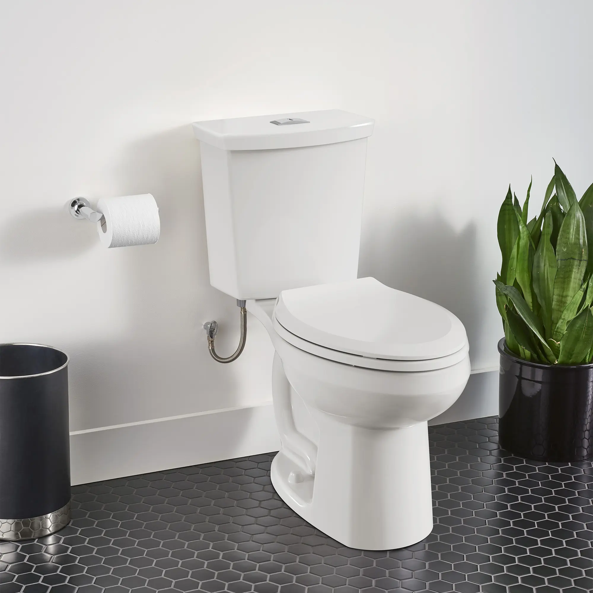 H2Option® Two-Piece Dual Flush 1.28 gpf/4.8 Lpf and 0.92 gpf/3.5 Lpf Chair Height Elongated Toilet With Seat and Wax Ring - Image 8
