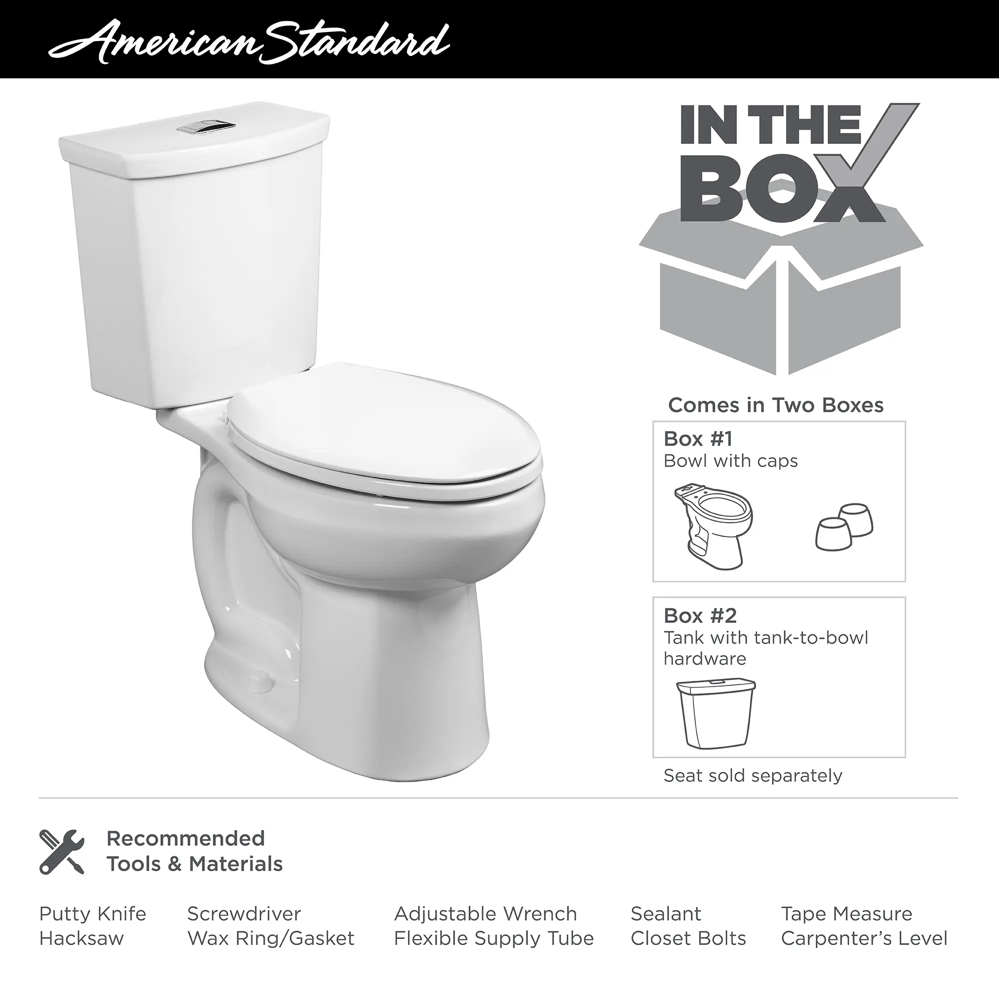 H2Option® Two-Piece Dual Flush 1.28 gpf/4.8 Lpf and 0.92 gpf/3.5 Lpf Standard Height Round Front Toilet Less Seat - Image 23