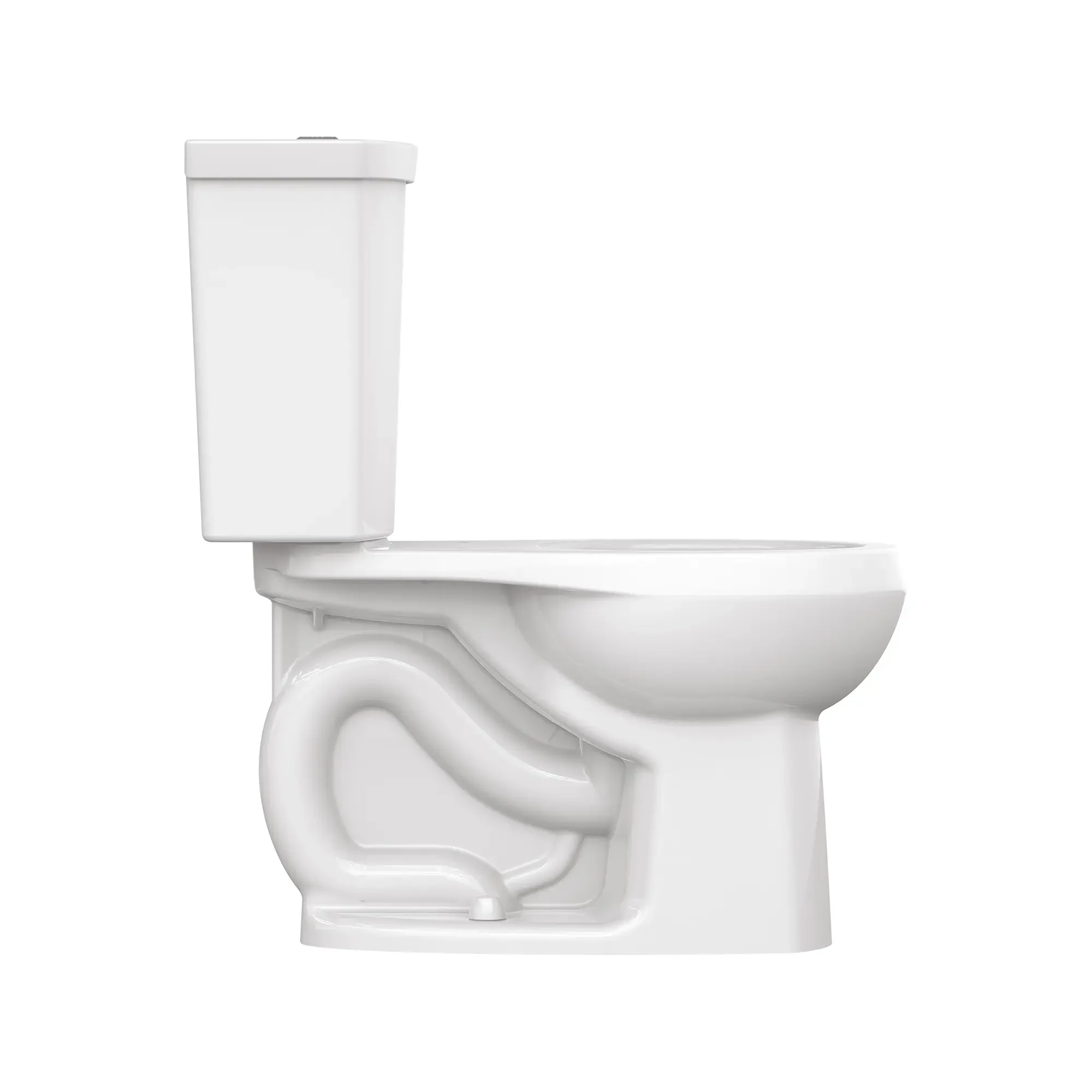 H2Option® Two-Piece Dual Flush 1.28 gpf/4.8 Lpf and 0.92 gpf/3.5 Lpf Standard Height Round Front Toilet Less Seat - Image 4