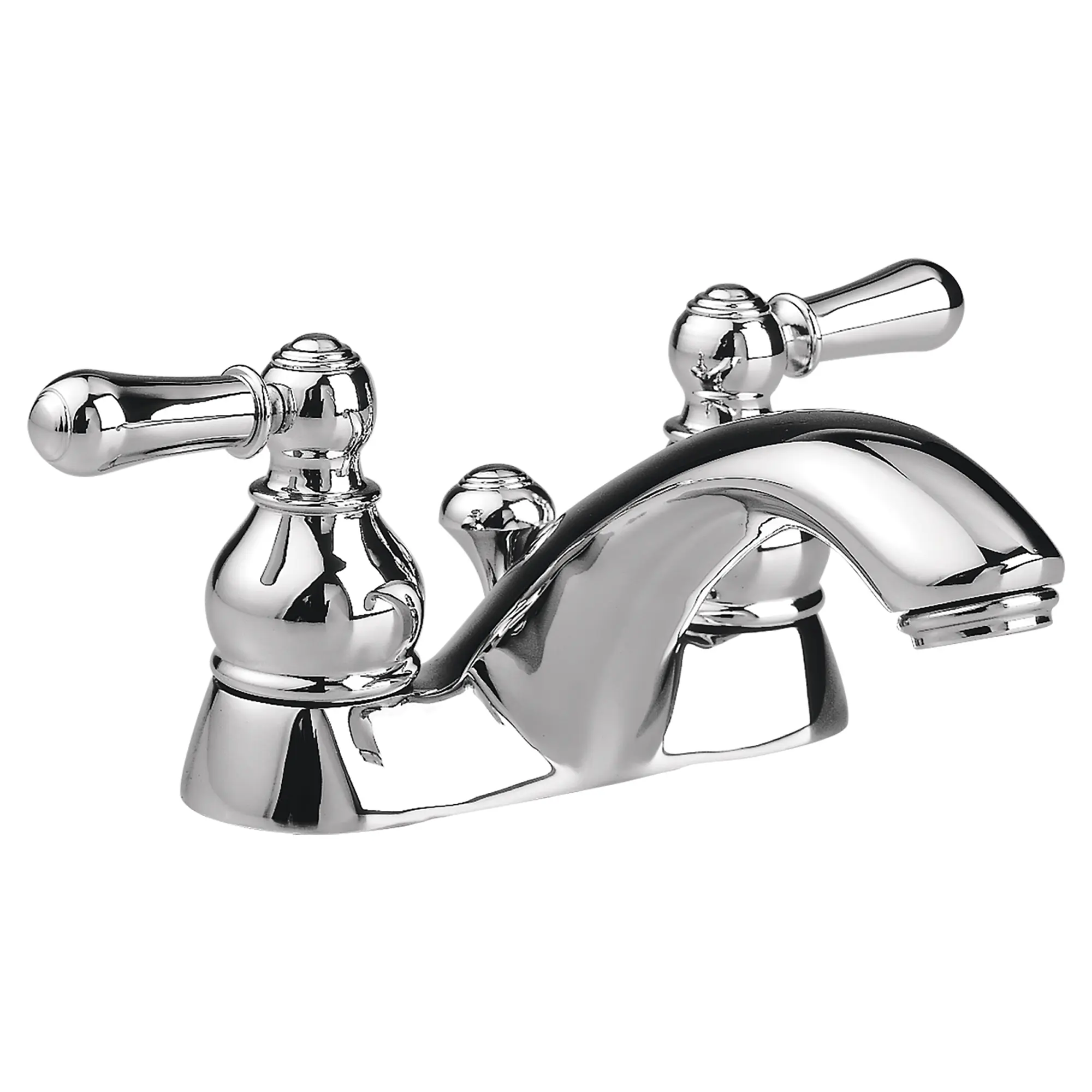 Hampton 4-In. Centerset 2-Handle Bathroom Faucet 1.2 GPM with Metal Lever Handles