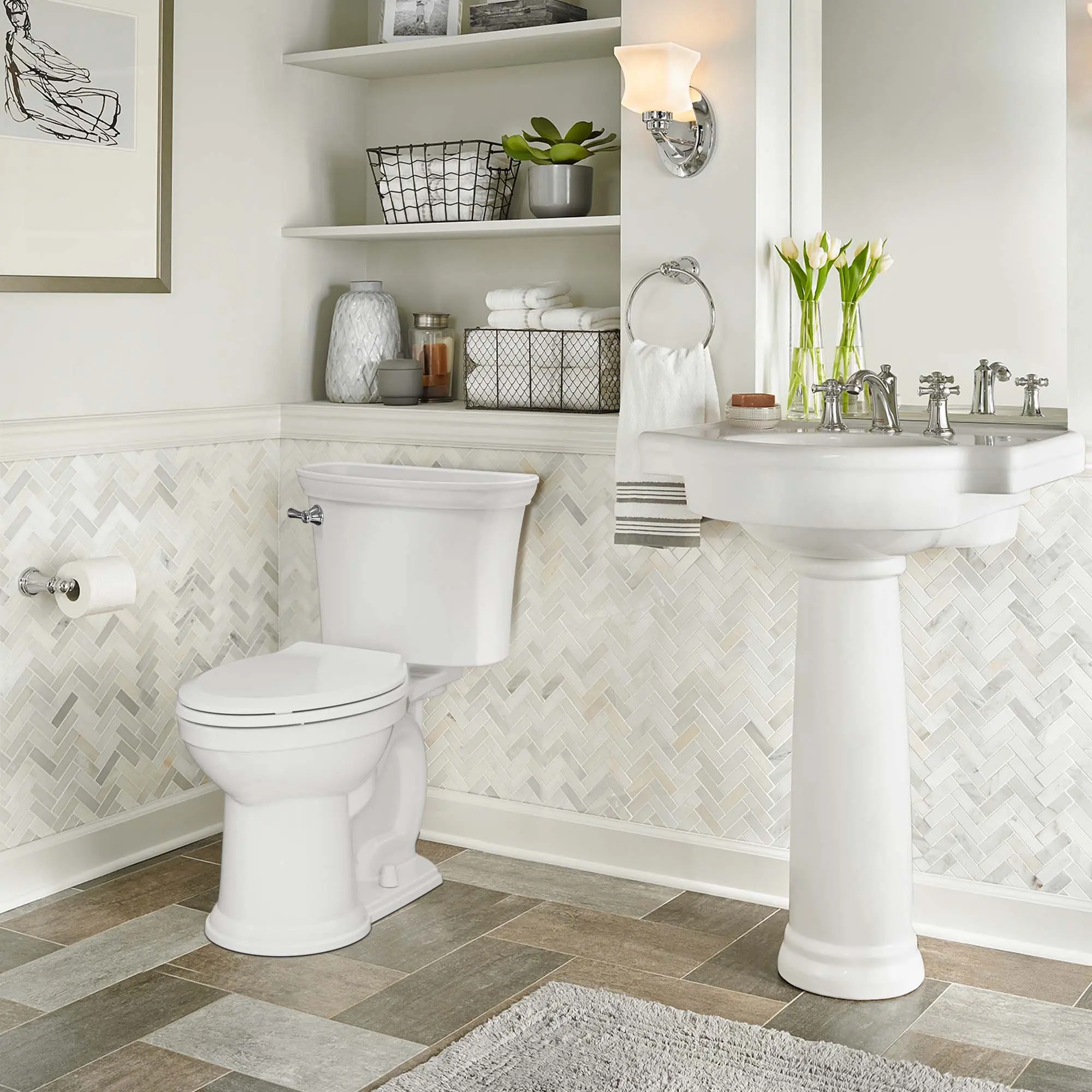 Heritage® VorMax® Two-Piece 1.28 gpf/4.8 Lpf Chair Height Elongated Toilet With Seat and Wax Ring - Image 11