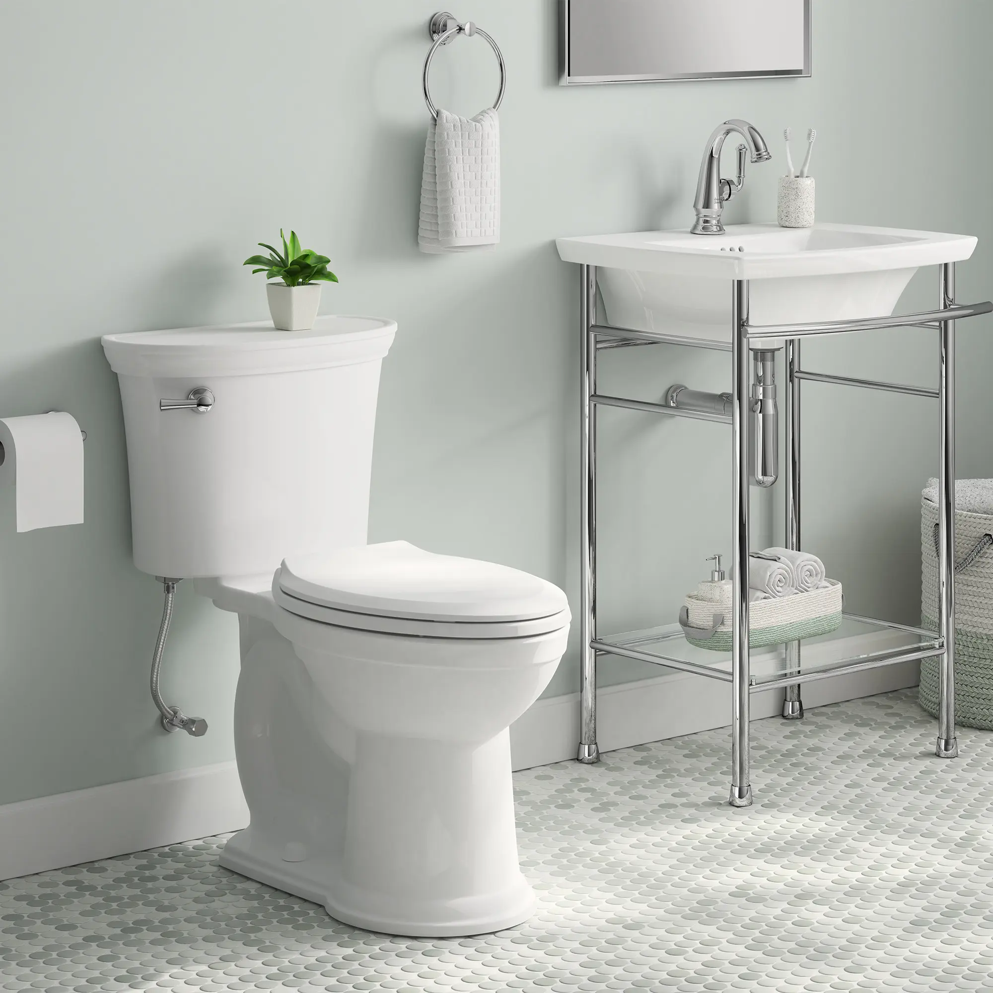 Heritage® VorMax® Two-Piece 1.28 gpf/4.8 Lpf Chair Height Elongated Toilet With Seat and Wax Ring - Image 6