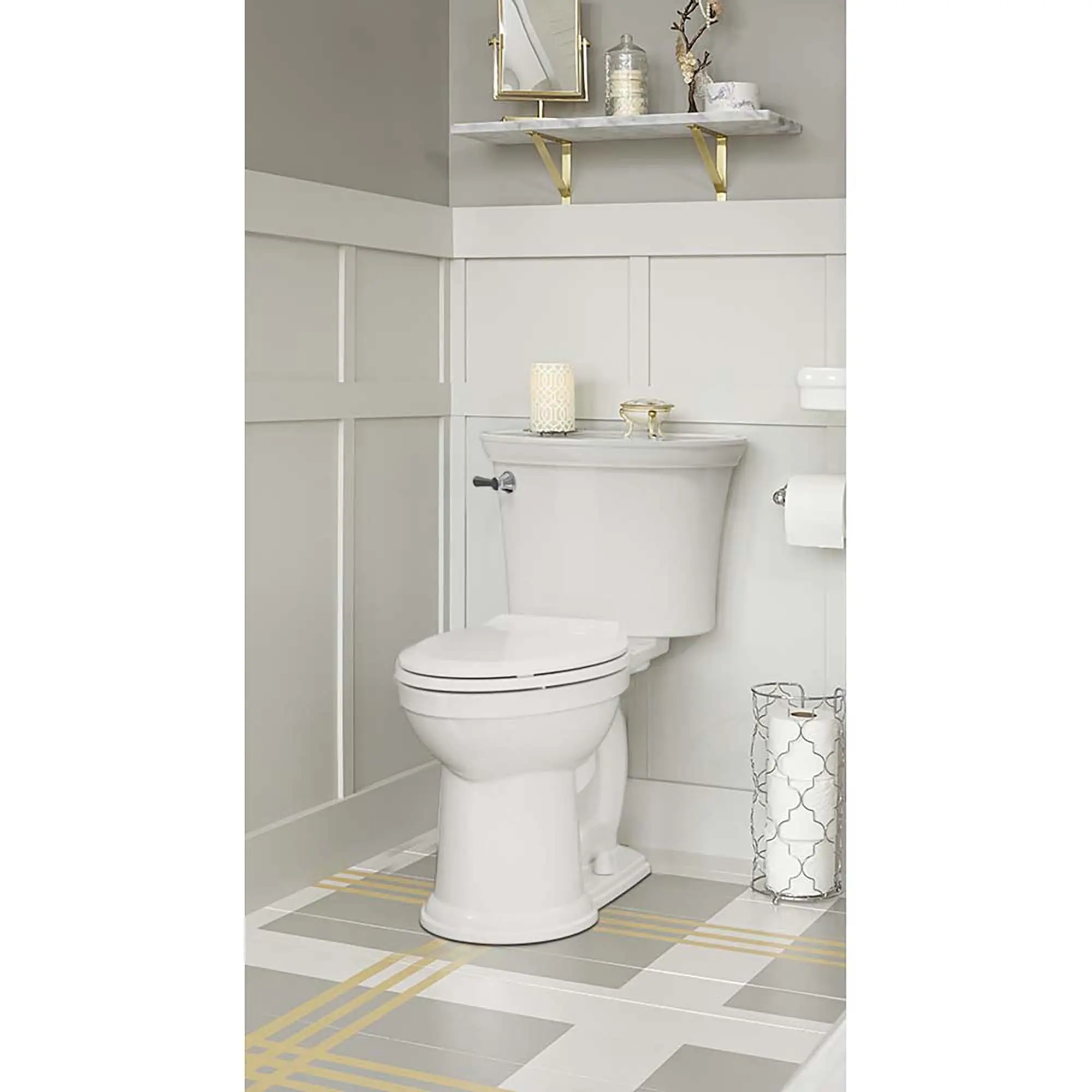 Heritage® VorMax® Two-Piece 1.28 gpf/4.8 Lpf Chair Height Elongated Toilet With Seat and Wax Ring - Image 7
