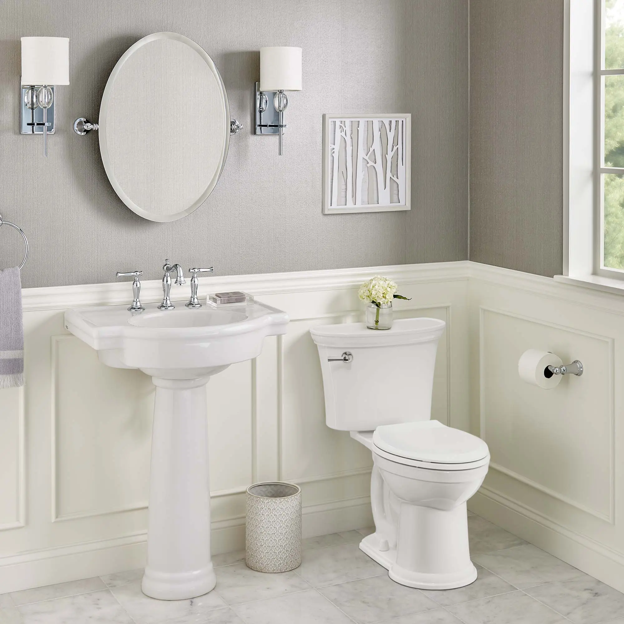 Heritage® VorMax® Two-Piece 1.28 gpf/4.8 Lpf Chair Height Elongated Toilet With Seat and Wax Ring - Image 9