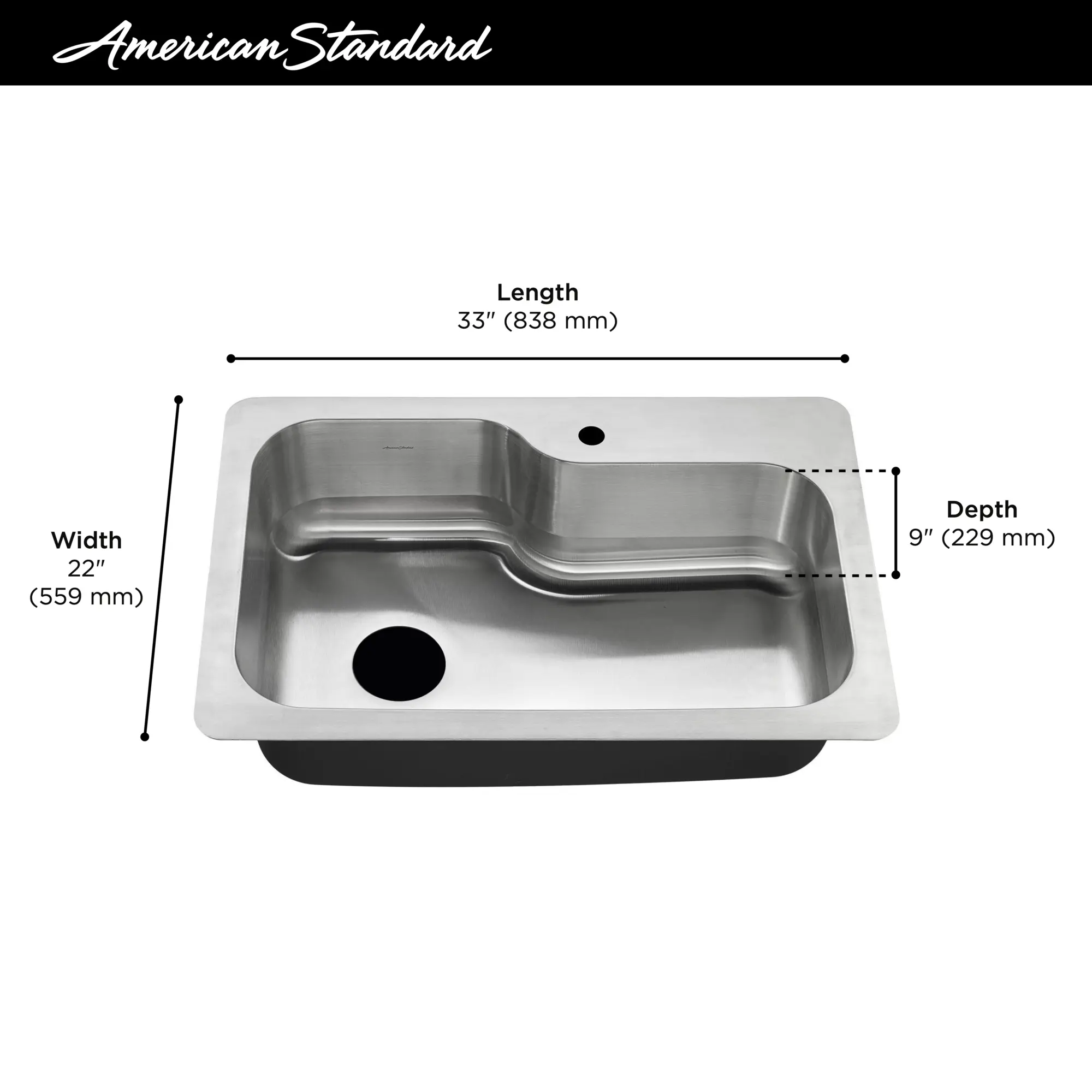 Hillsdale® 33 x 22-Inch Stainless Steel Drop-In or Undermount Single-Bowl Kitchen Sink - Image 13