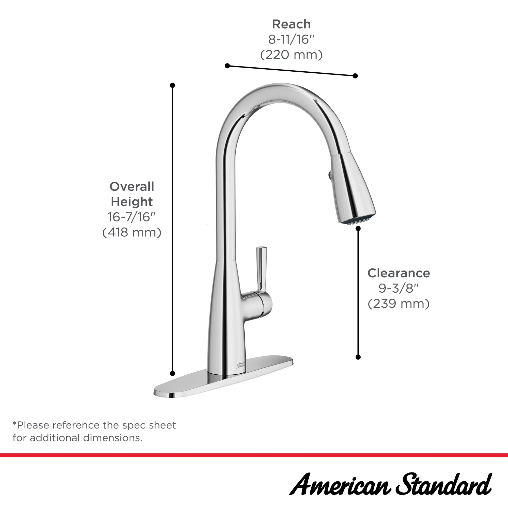 Hillsdale Single-Handle Pull-Down Dual Spray Kitchen Faucet - Image 12