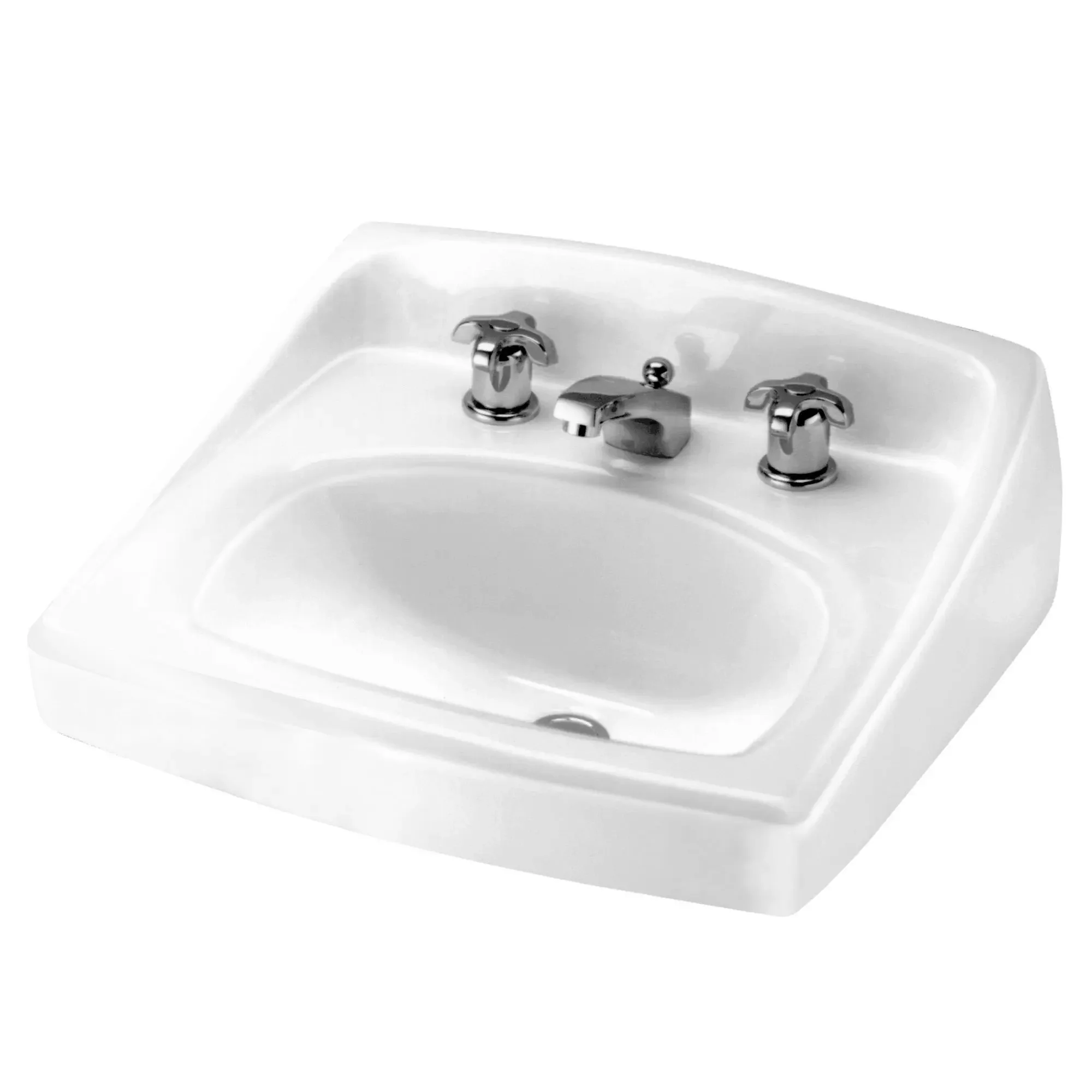 Lucerne® Wall-Hung Sink for Exposed Bracket Support With 8-Inch Widespread - Image 2