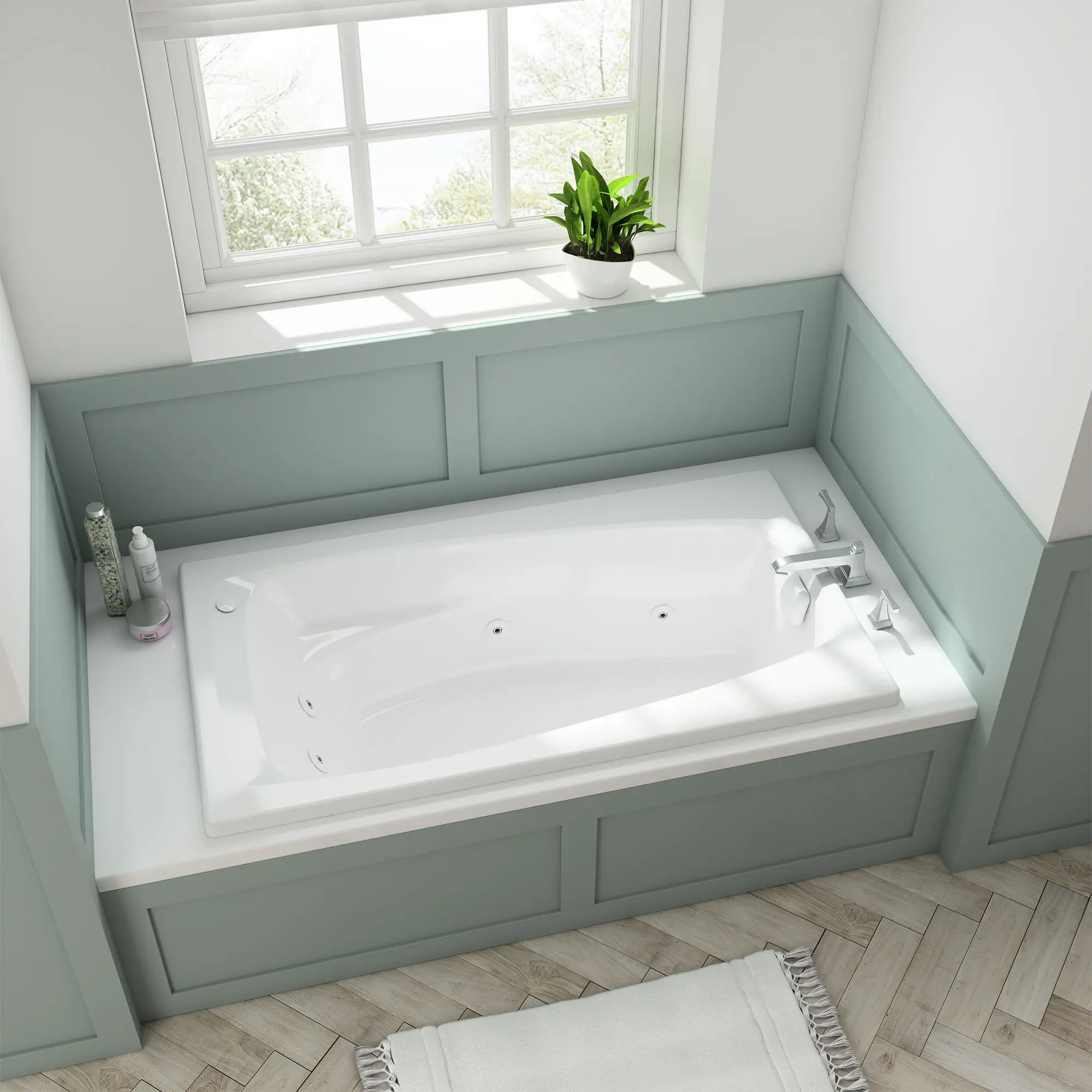 Mainstream 60in x 32in 6-Jet Drop-In Whirlpool Tub - Image 3