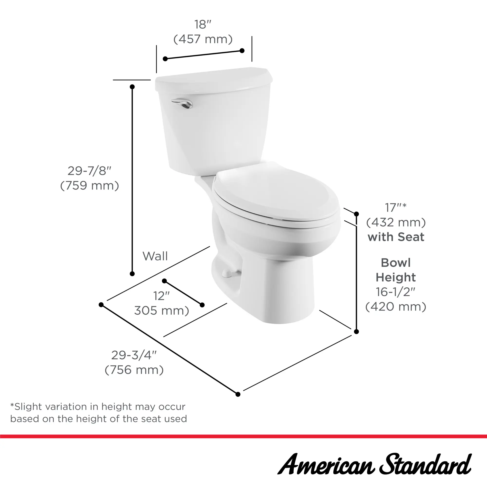 Mainstream Chair Height Elongated Toilet - Image 24