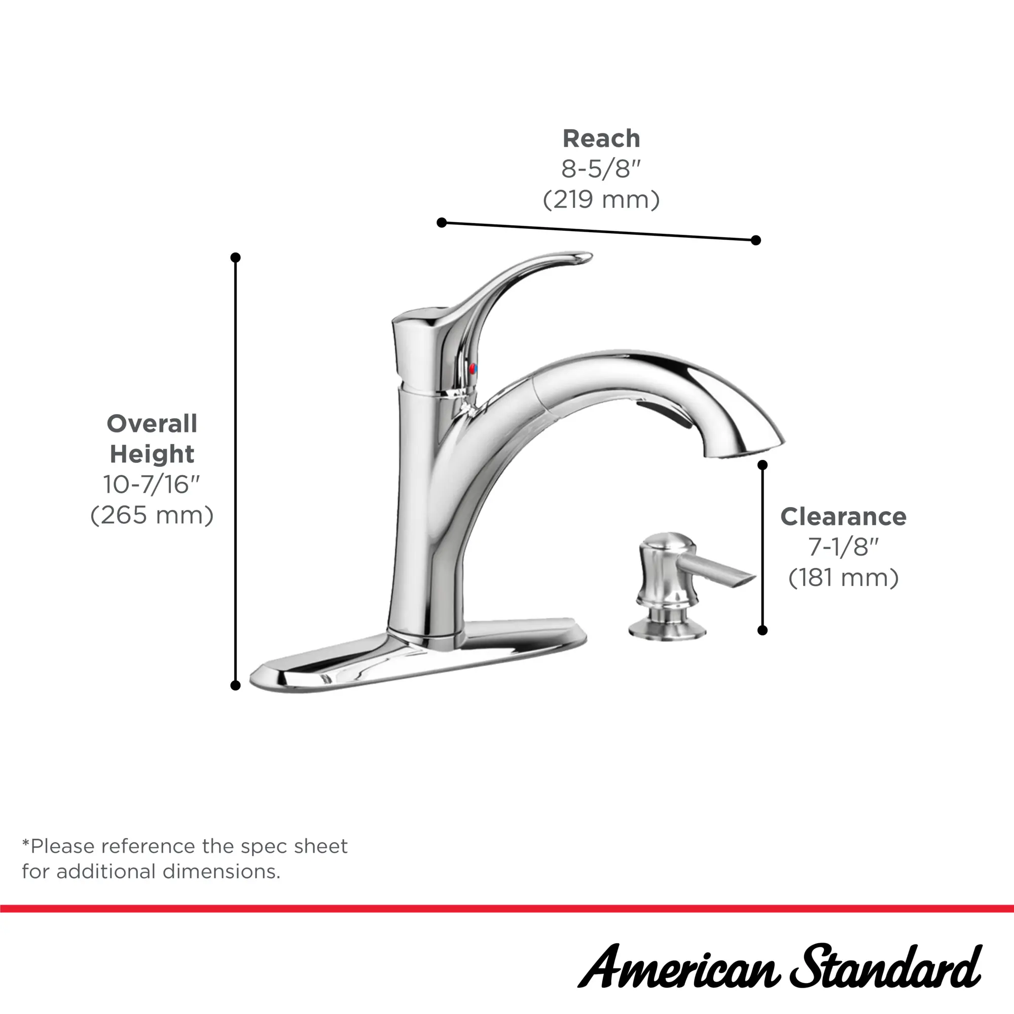 Mesa 1-Handle Pull-Out Kitchen Faucet with Soap Dispenser - Image 10