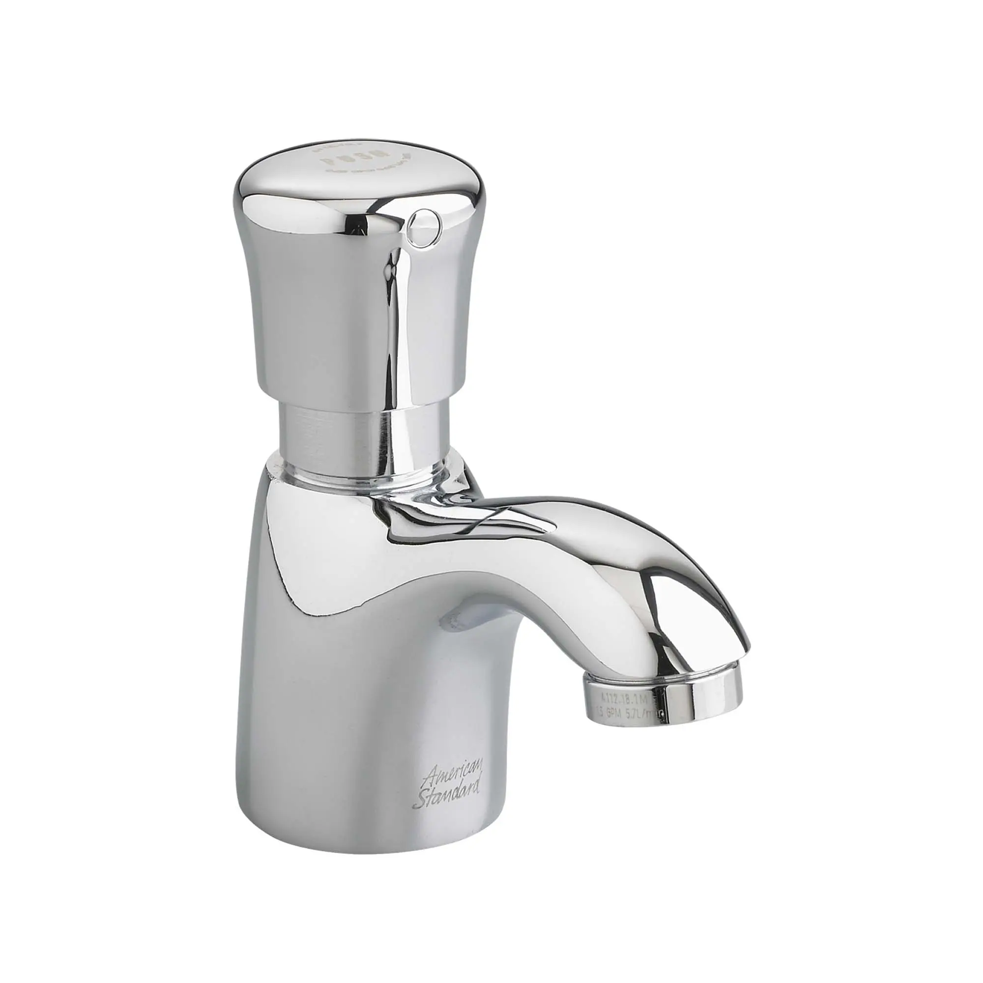Metering Single-Handle Pillar Tap Bathroom Faucet 1.0 GPM 0.17 GPC