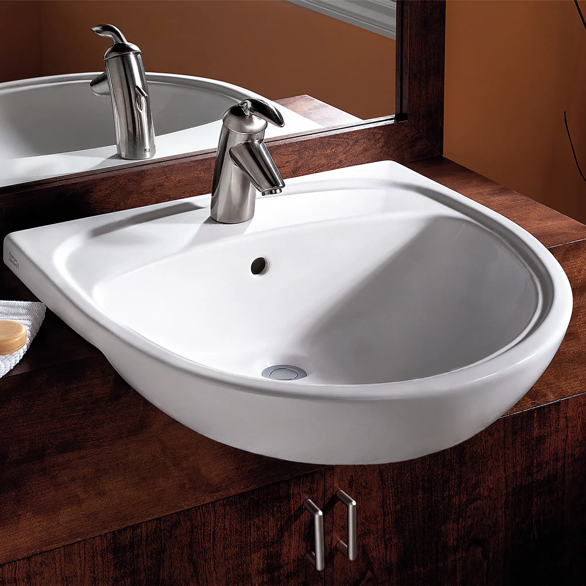 Mezzo Semi-Countertop Sink Less Overflow with Center Hole Only - Image 3