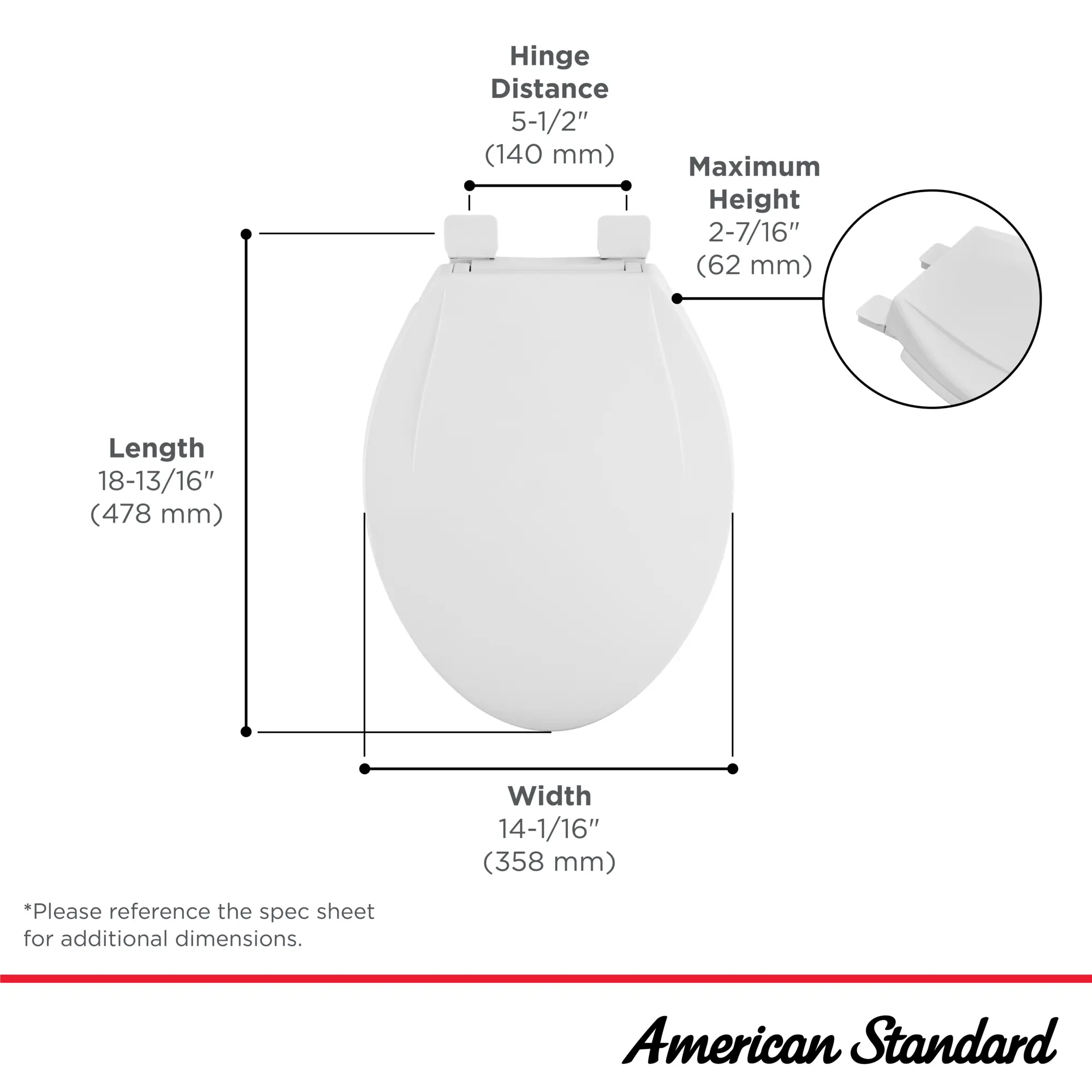 Champion® Slow -Close & Easy Lift-off Elongated Toilet Seat - Image 11