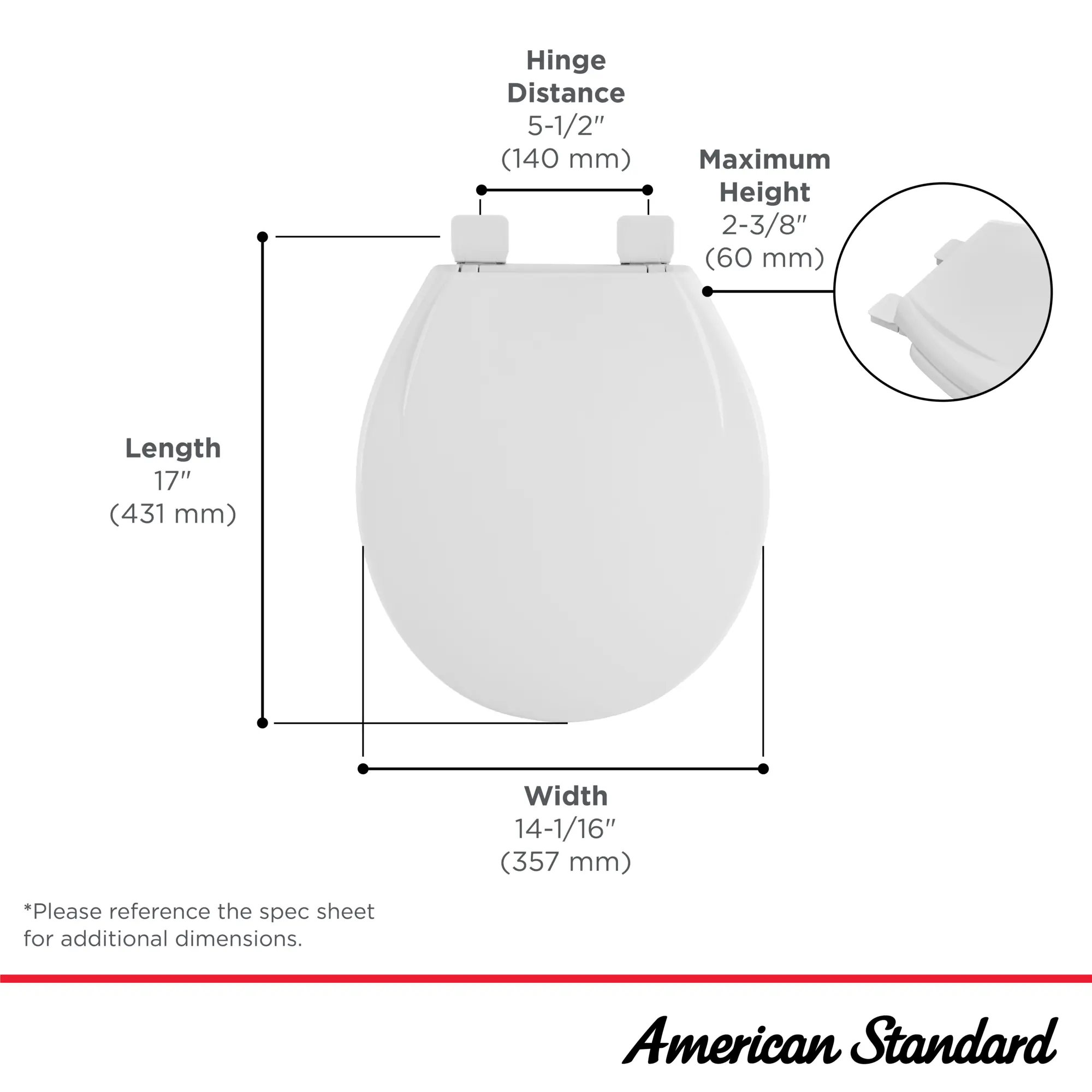 MightyTuff Slow-Close & Easy Lift-Off Round Front Toilet Seat - Image 12
