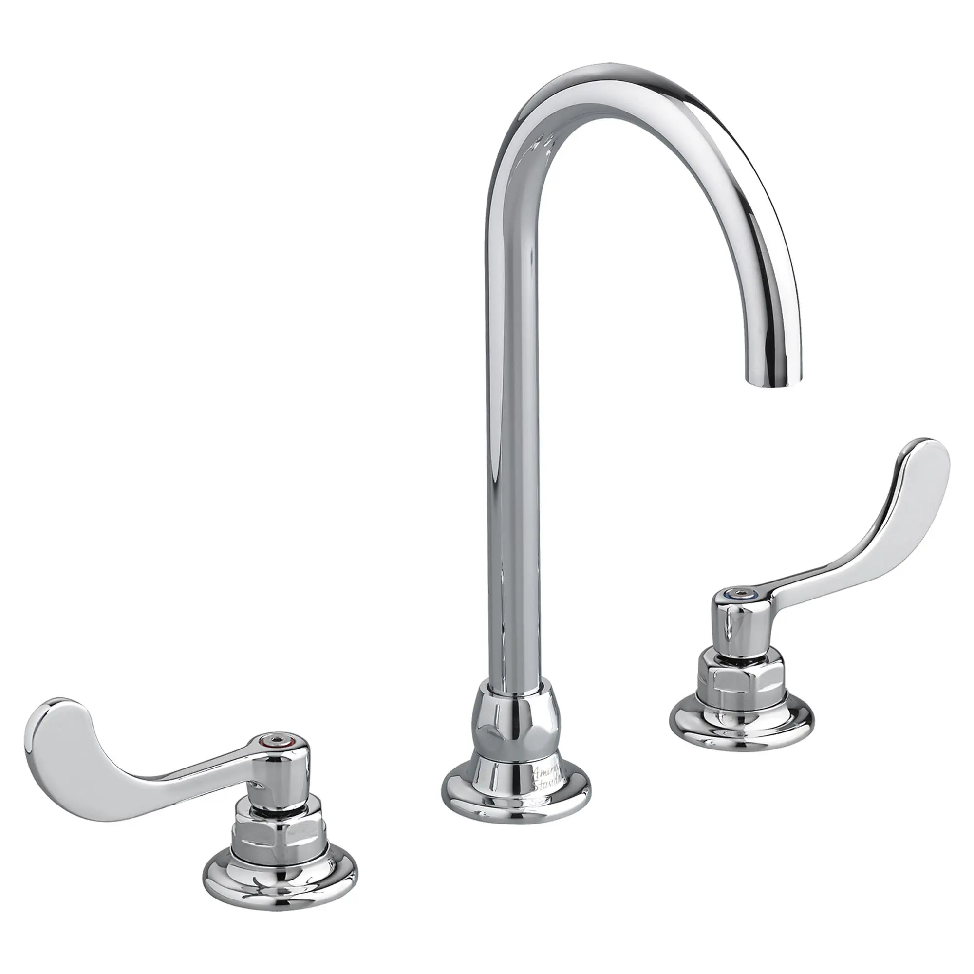 Monterrey® 8-inch Widespread Gooseneck Faucet With Wrist Blade Handles 1.5 gpm/5.7 Lpm Laminar Flow in Spout Base
