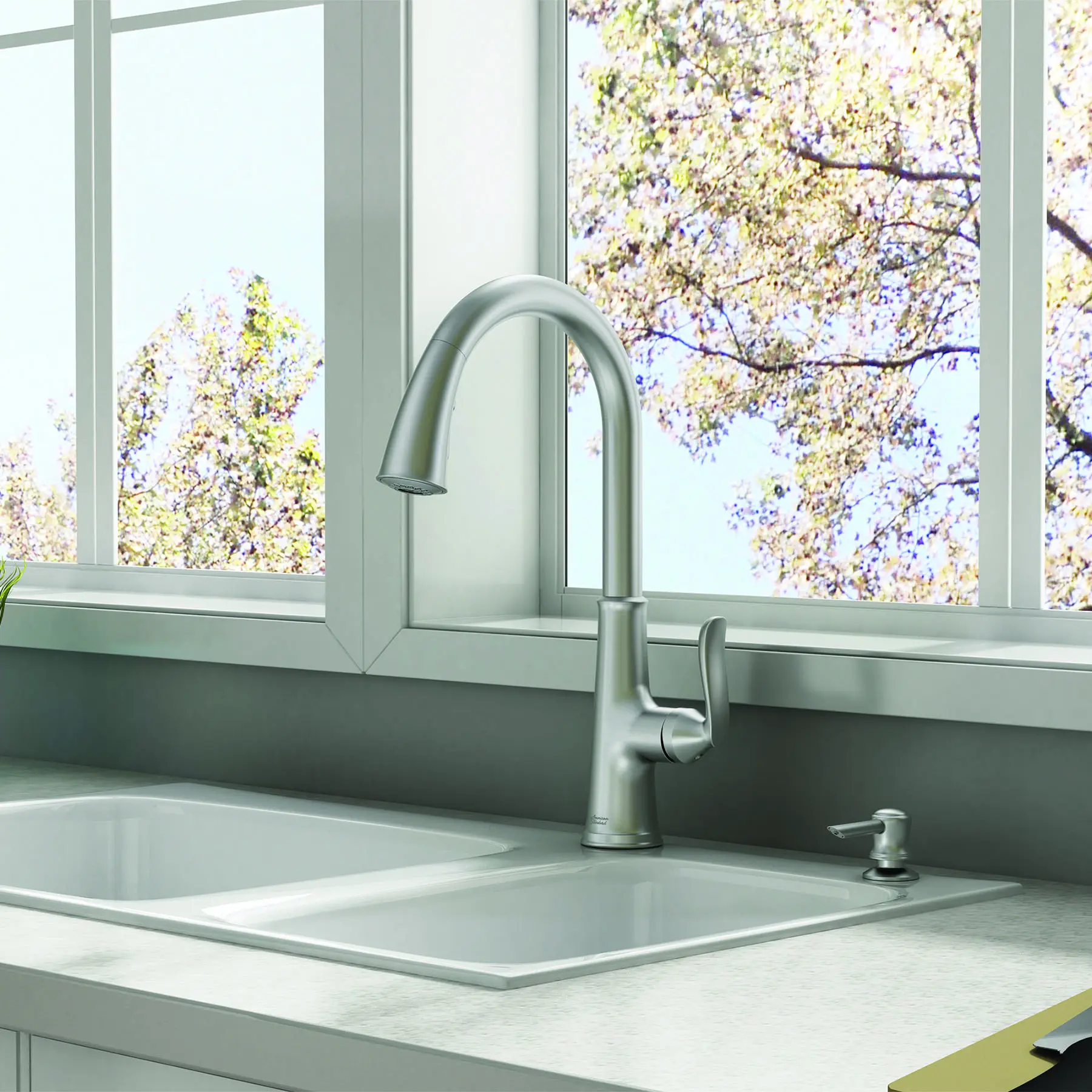 Northport® One-Handle Pull-Down Kitchen Faucet With Soap Dispenser - Image 25