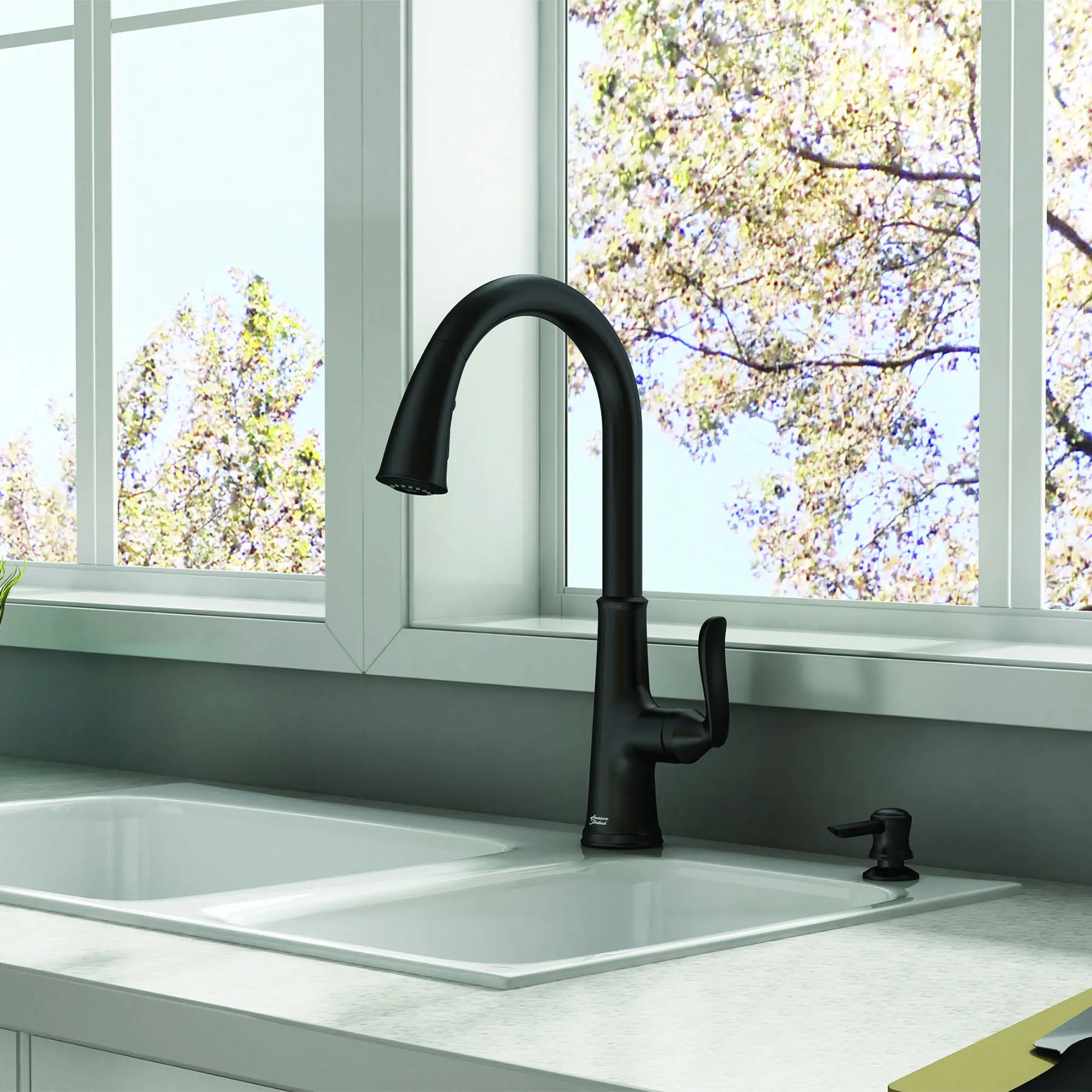 Northport® One-Handle Pull-Down Kitchen Faucet With Soap Dispenser - Image 5