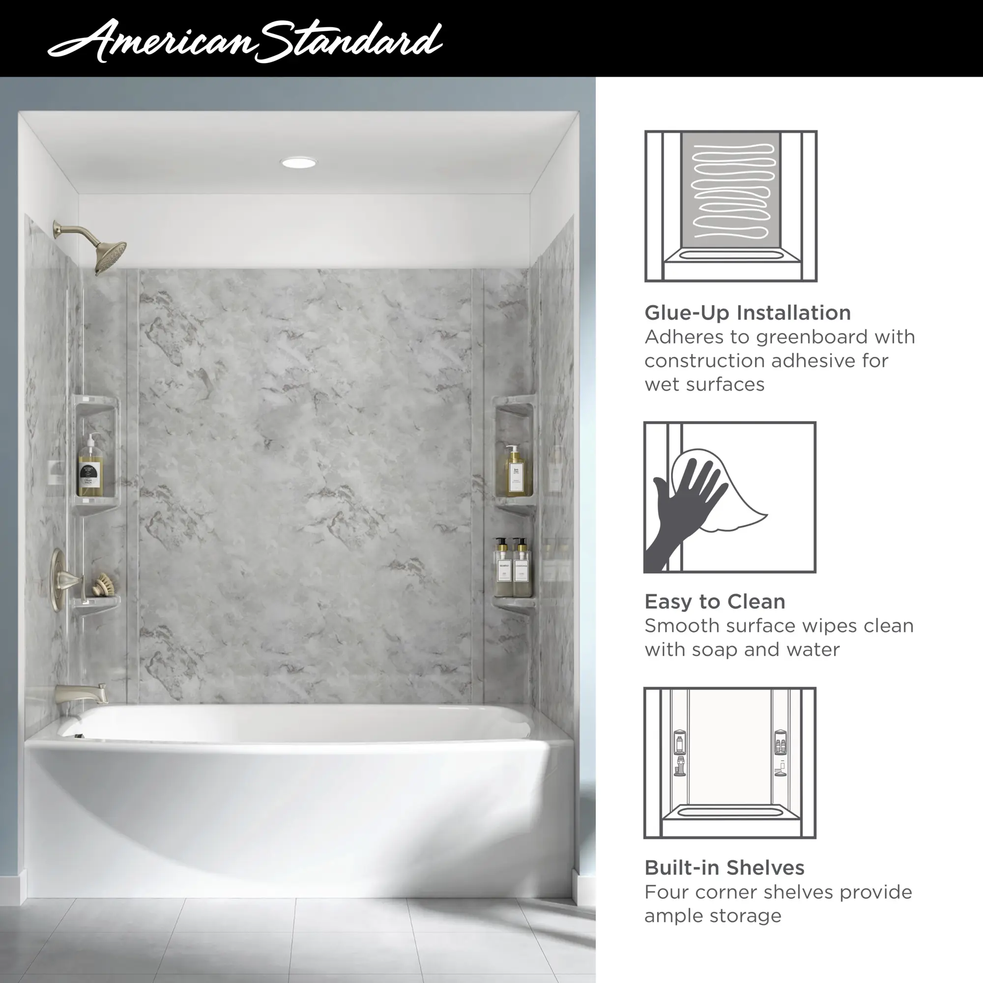 Ovation 60 x 30-Inch Bath Wall Set - Image 27