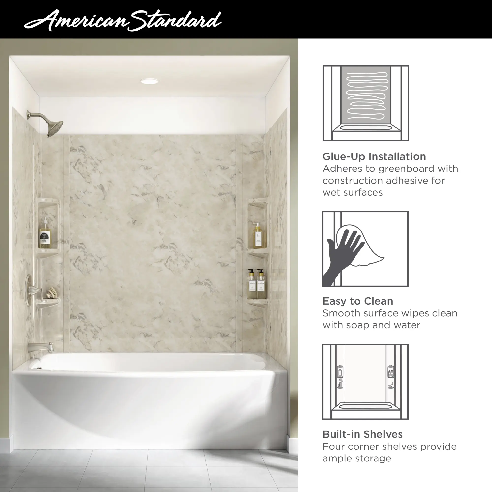 Ovation 60 x 30-Inch Bath Wall Set - Image 32
