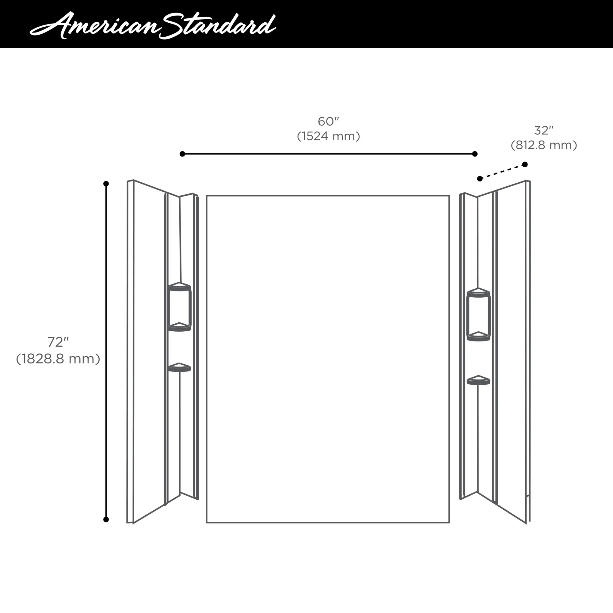 Ovation 60 x 30-Inch Shower Wall Set - Image 10