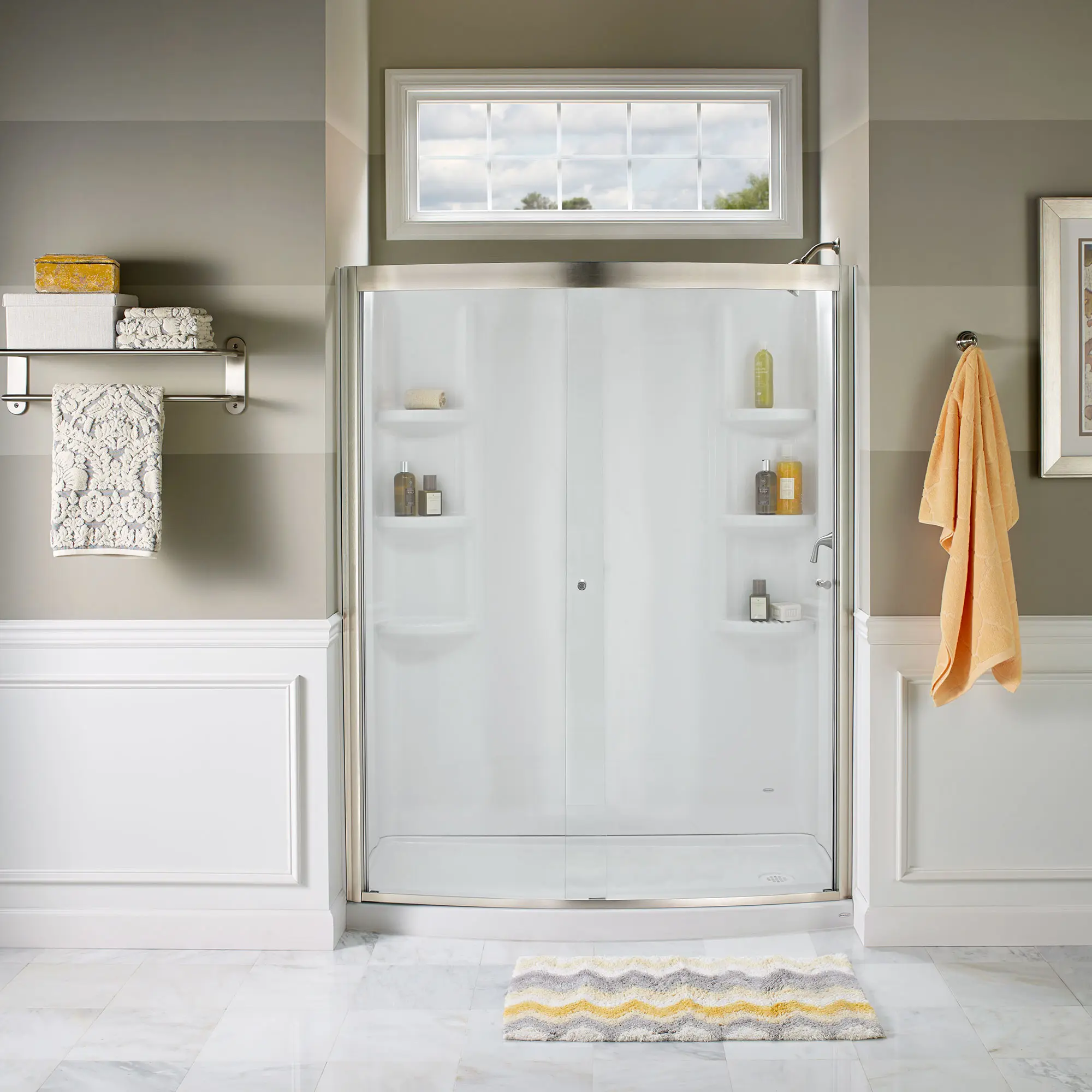 Ovation 72-Inch High Curved Framed Shower Door - Image 2