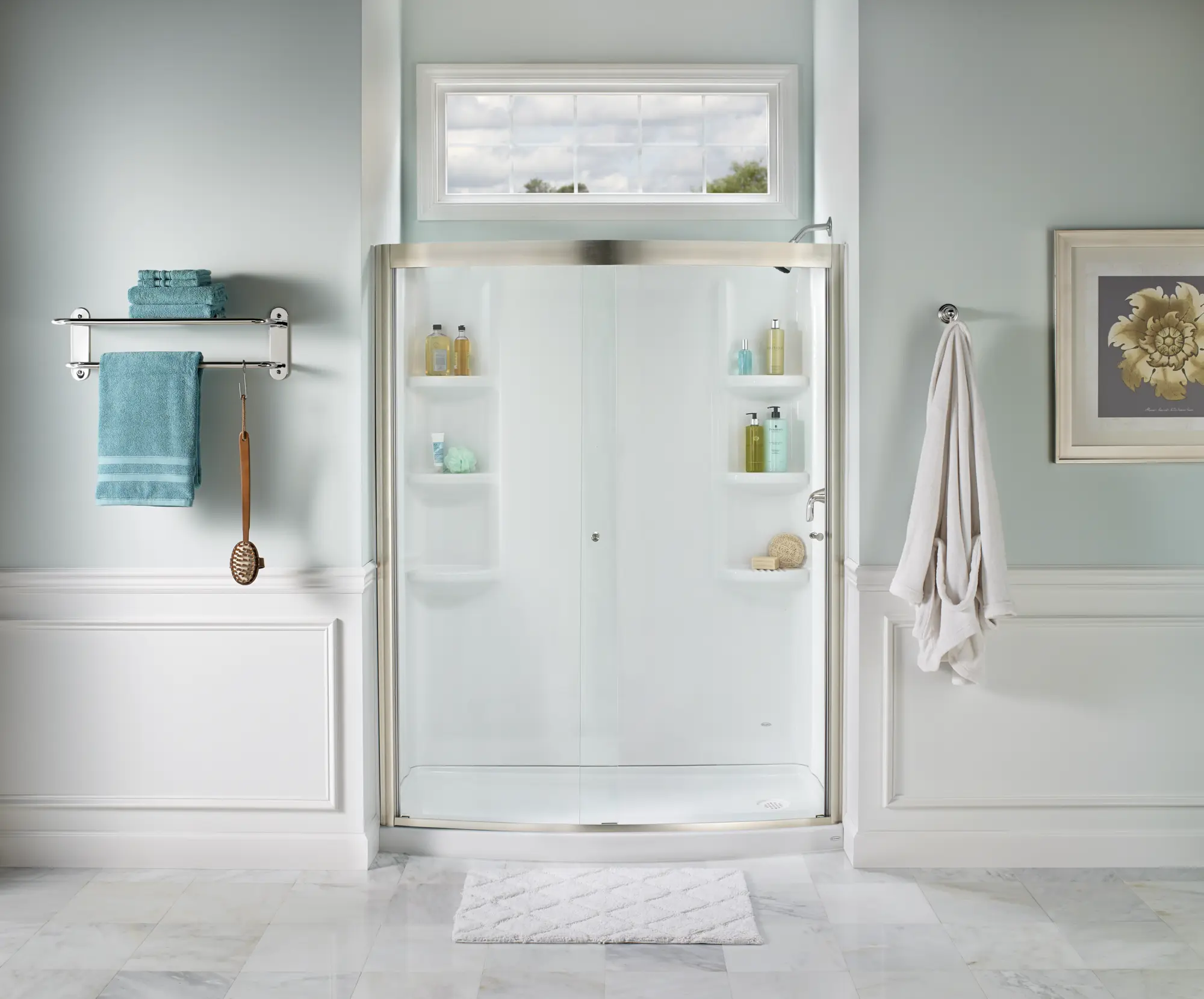 Ovation 72-Inch High Curved Framed Shower Door - Image 4