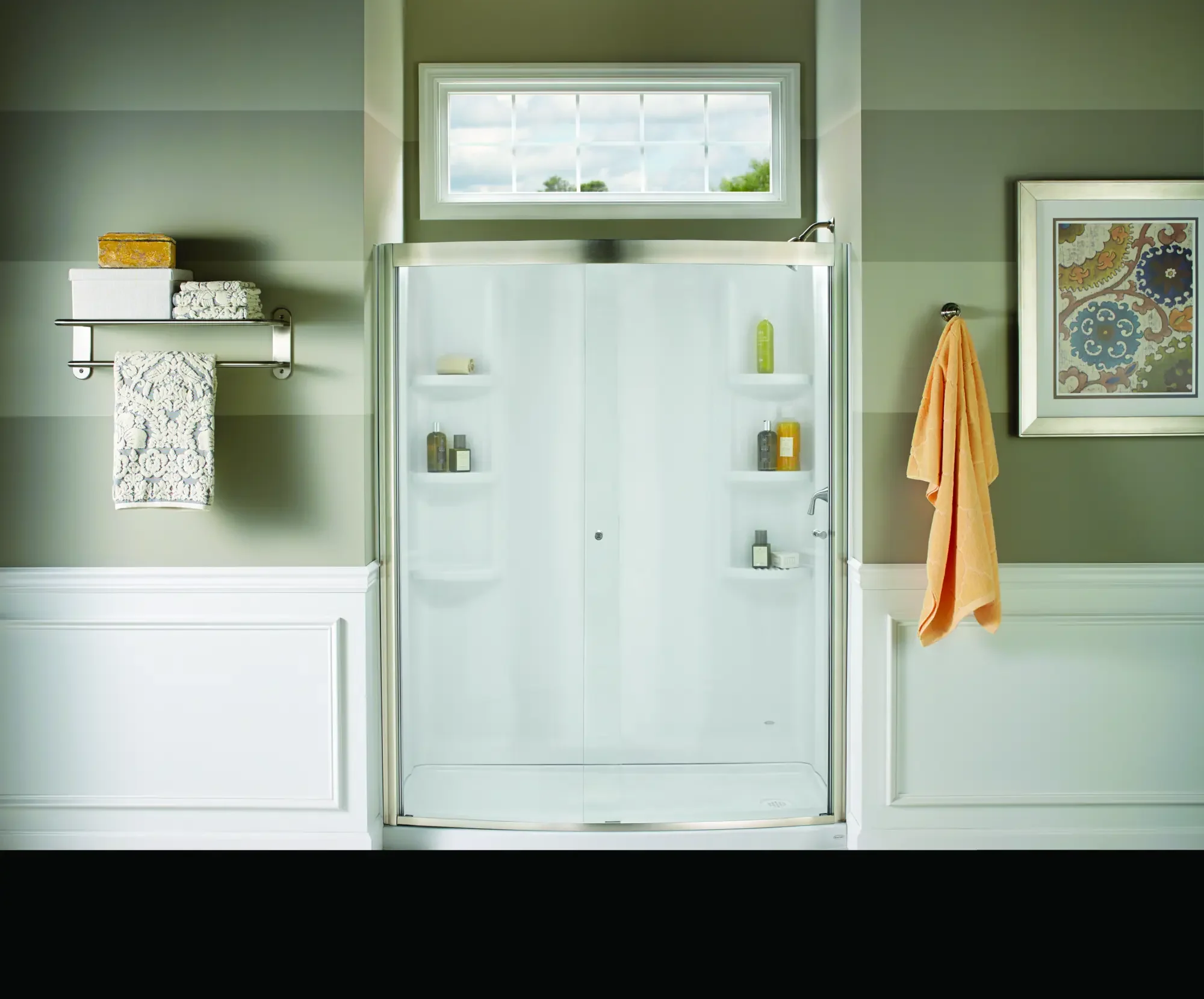 Ovation 72-Inch High Curved Framed Shower Door - Image 5