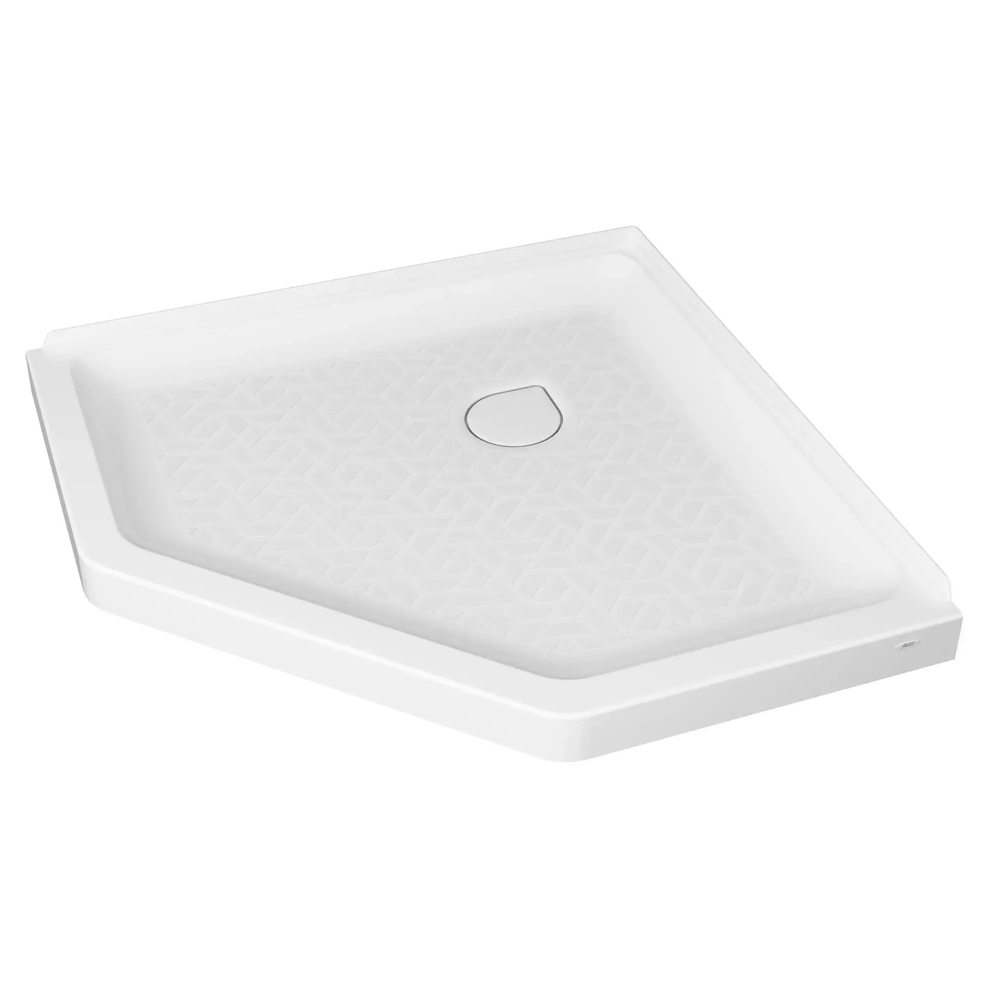 Ovation Curve 38-inch Neo-Angle Base with Center Drain Outlet - Image 3