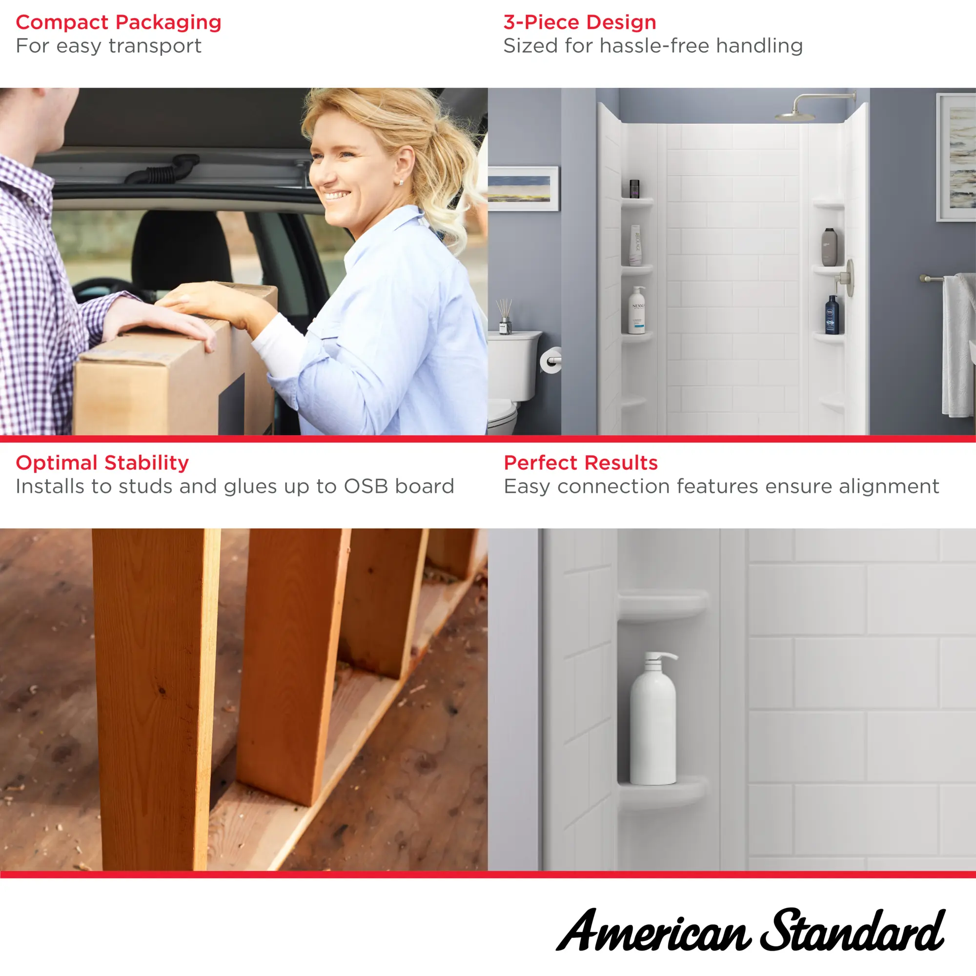 OVATION CURVE 48X72 3-PC SUBWAY SHOWER WALLS - Image 12