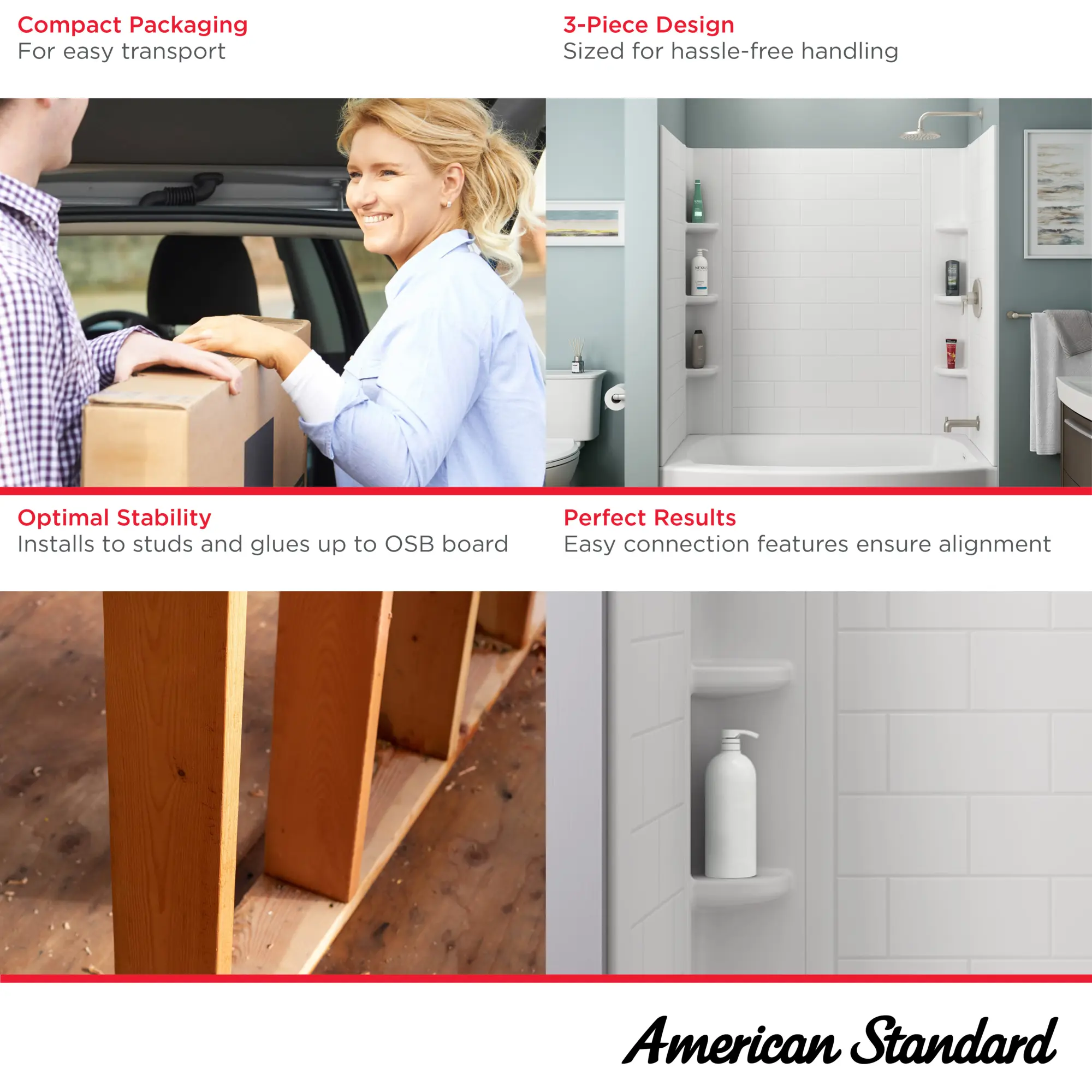 OVATION CURVE 60X60 LG SUBWAY PATTERN TUB WALLS - Image 14
