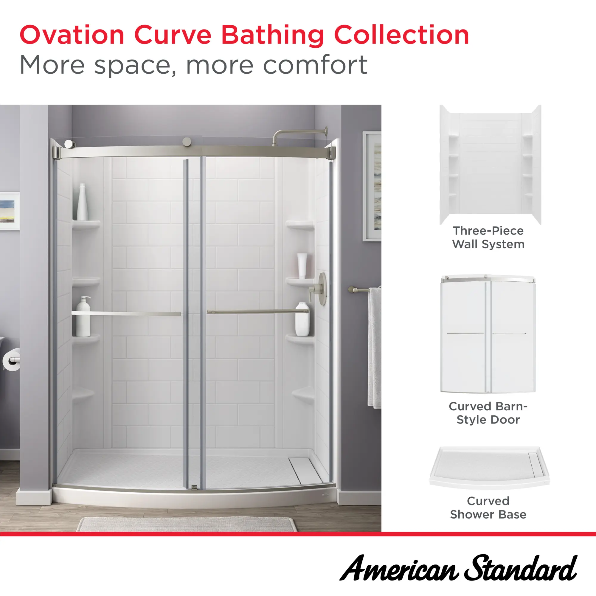 OVATION CURVE 60x72 BARN SHOWER DOOR, BN - Image 16