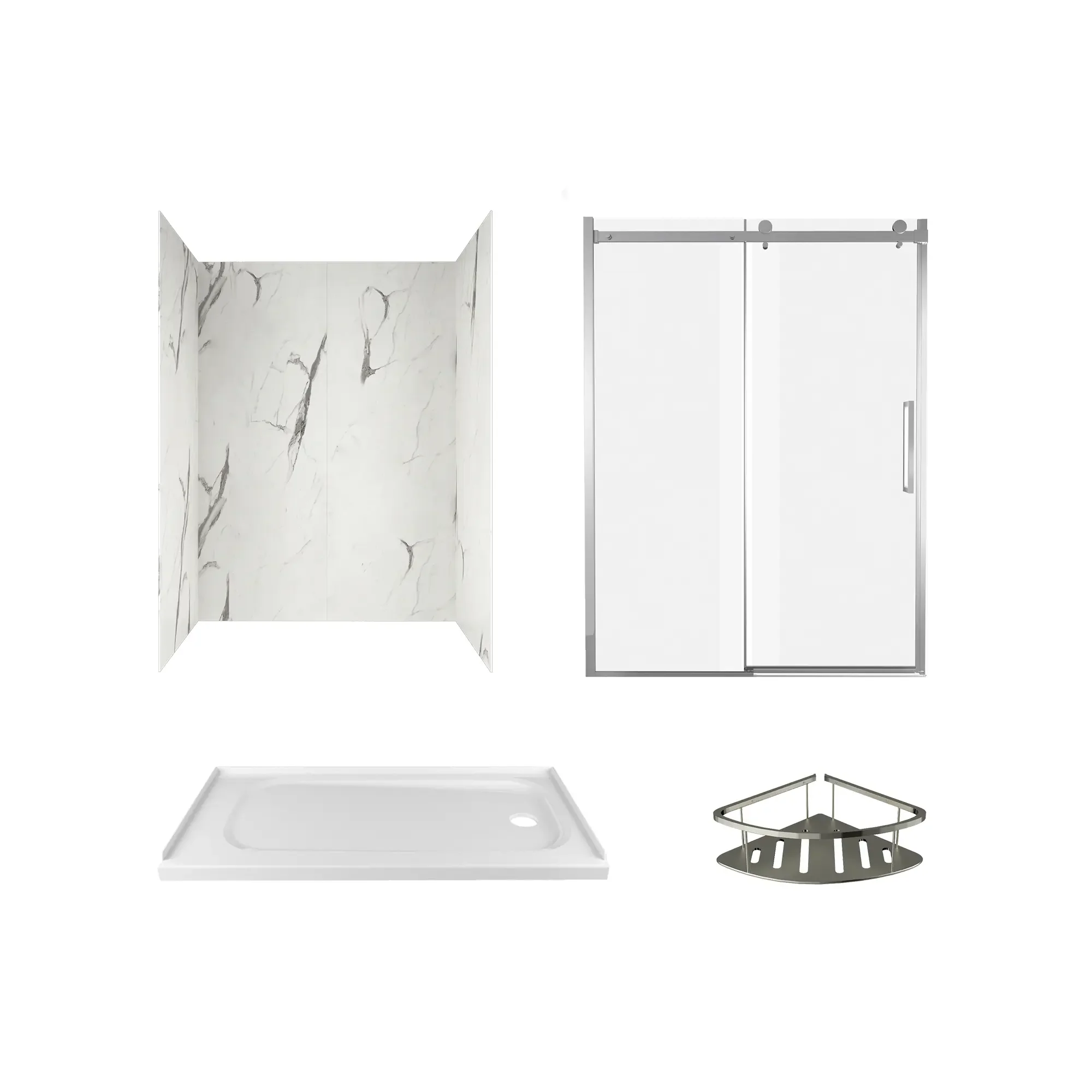 Passage 72-Inch High Semi-Frameless Top-Roller Sliding Shower Door - Image 14