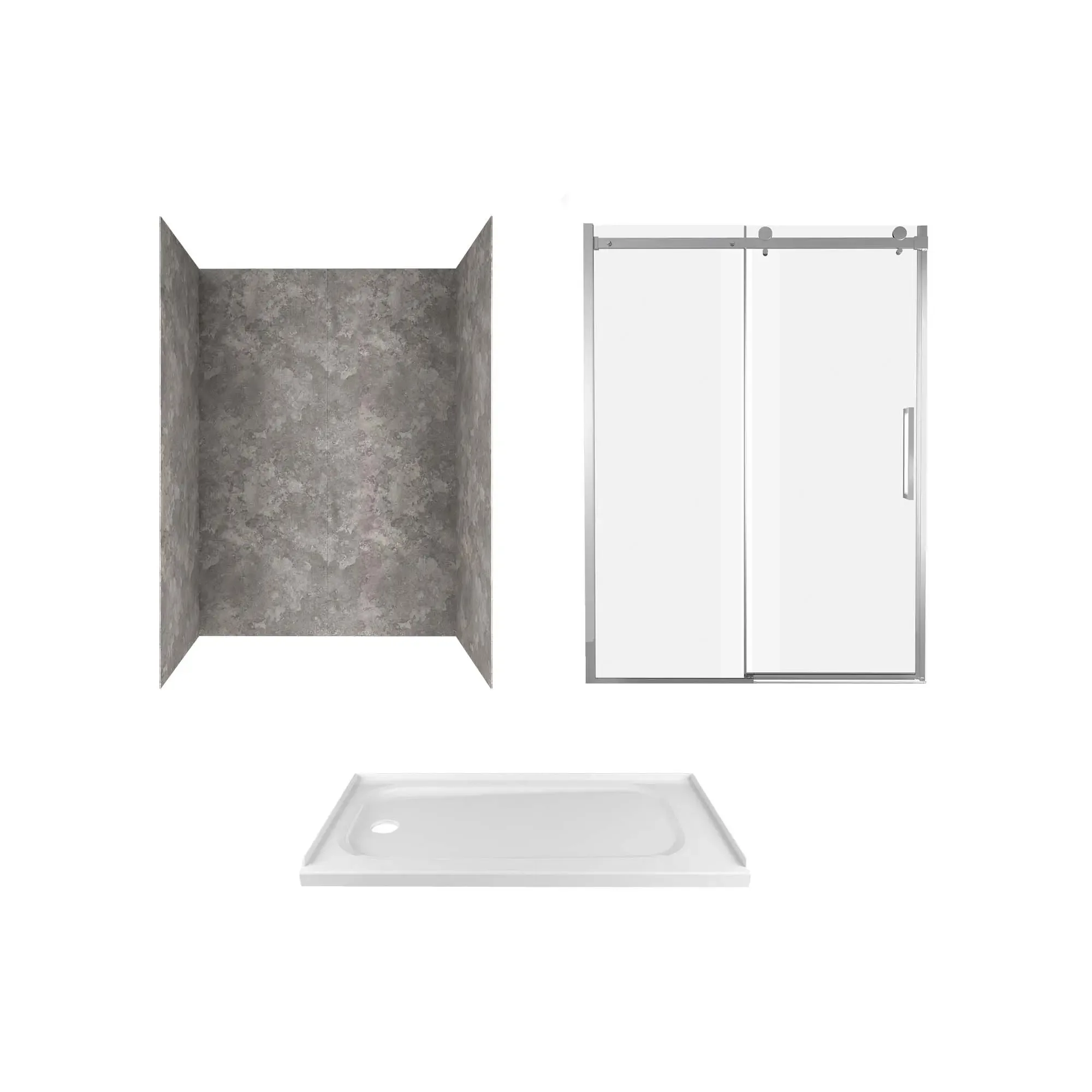 Passage 72-Inch High Semi-Frameless Top-Roller Sliding Shower Door - Image 5