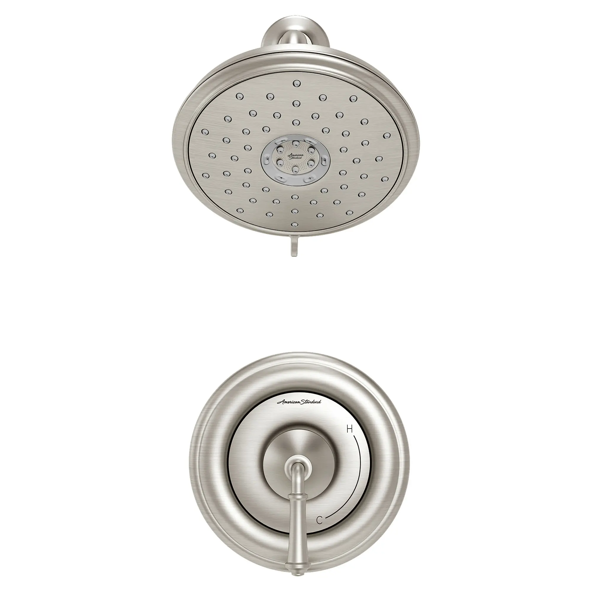 Portsmouth 1.8 GPM Round Shower Trim Kit with Water-Saving Showerhead and Double Ceramic Pressure Balance Cartridge with Lever Handle - Image 11
