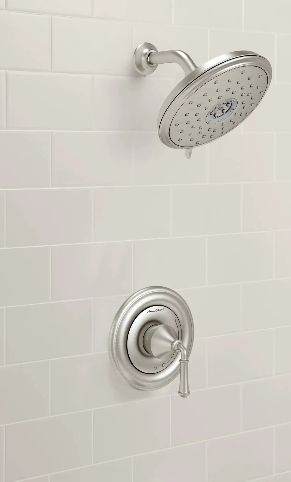 Portsmouth 1.8 GPM Round Shower Trim Kit with Water-Saving Showerhead and Double Ceramic Pressure Balance Cartridge with Lever Handle - Image 15