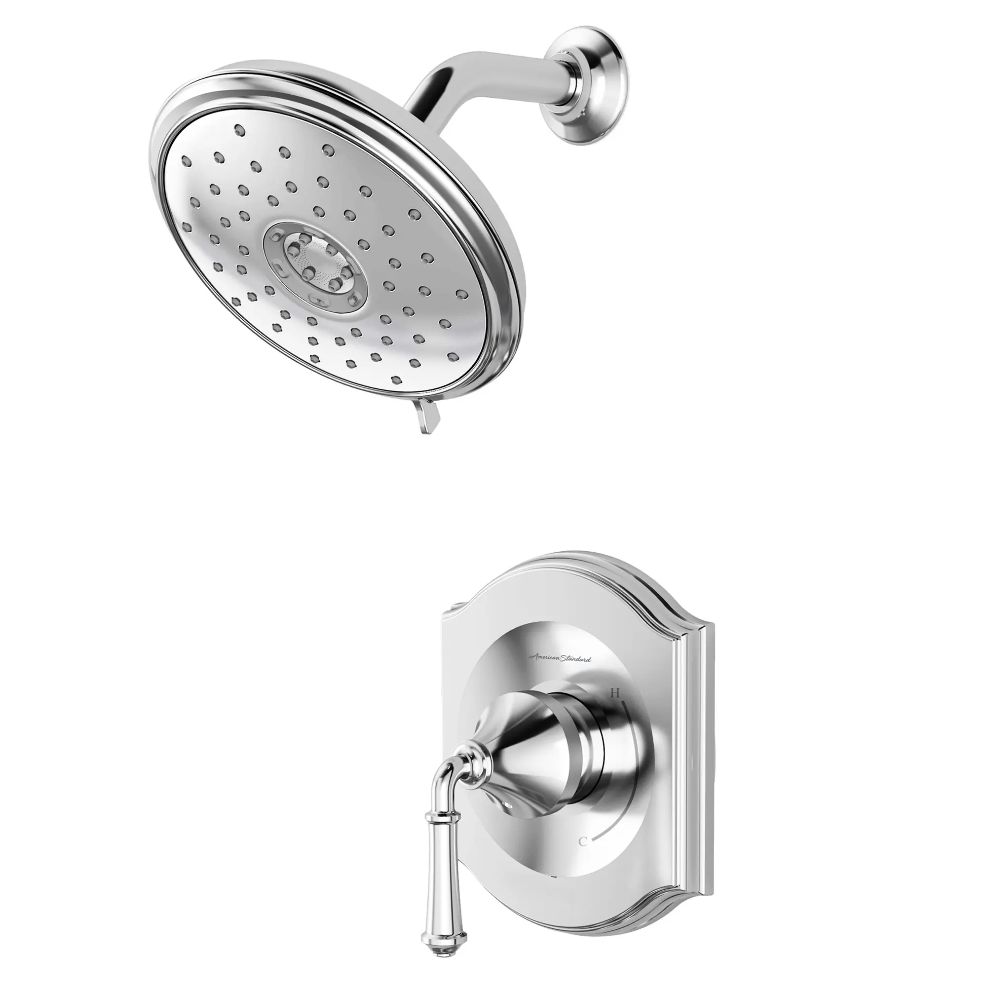 Portsmouth 1.8 GPM Shower Trim Kit with Water-Saving Showerhead and Double Ceramic Pressure Balance Cartridge with Lever Handle - Image 10