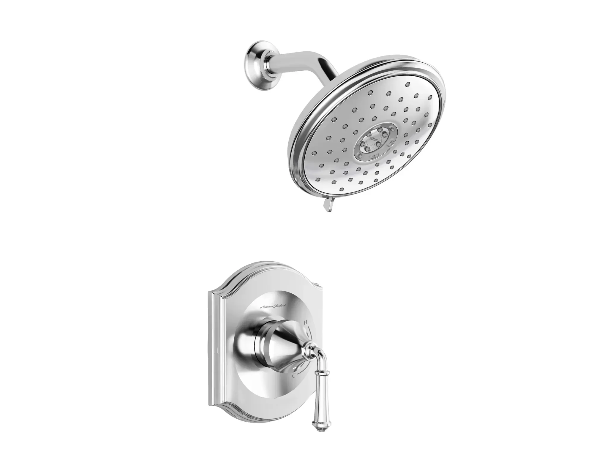 Portsmouth 1.8 GPM Shower Trim Kit with Water-Saving Showerhead and Double Ceramic Pressure Balance Cartridge with Lever Handle - Image 13